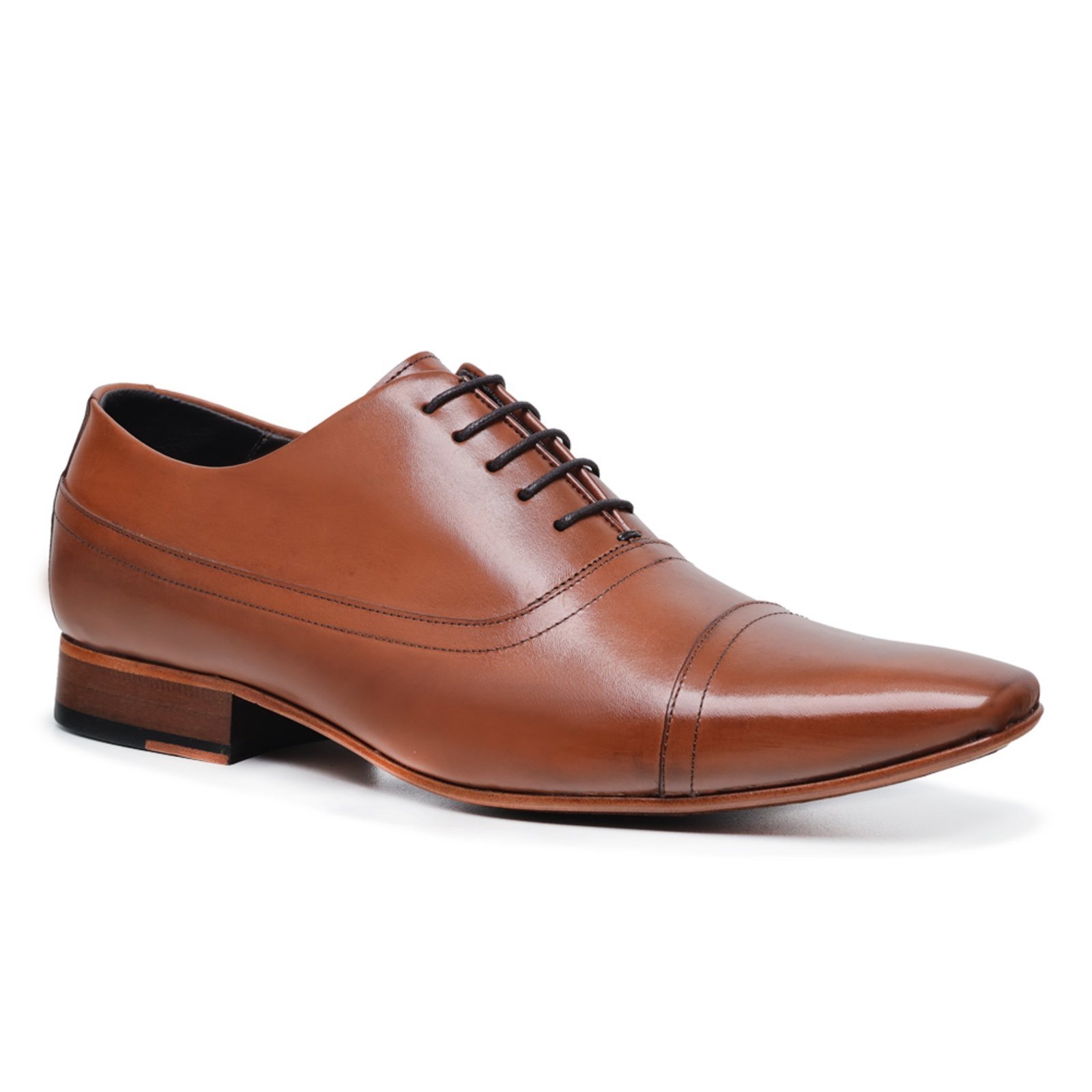 Sapato Social Masculino Oxford Malbork em Couro Caramelo 1311C