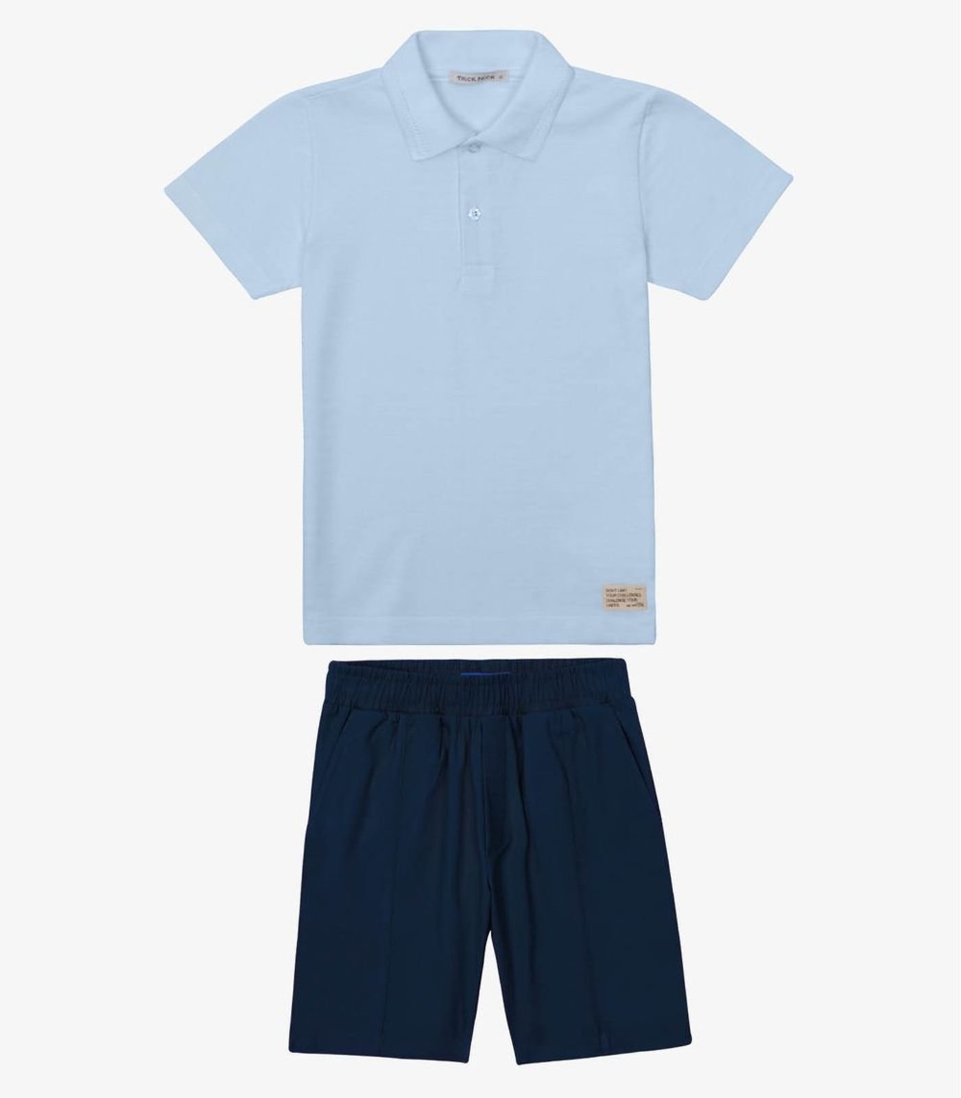 Infantil - Conjunto Verão Menino Meia Malha Trick Nick Azul
