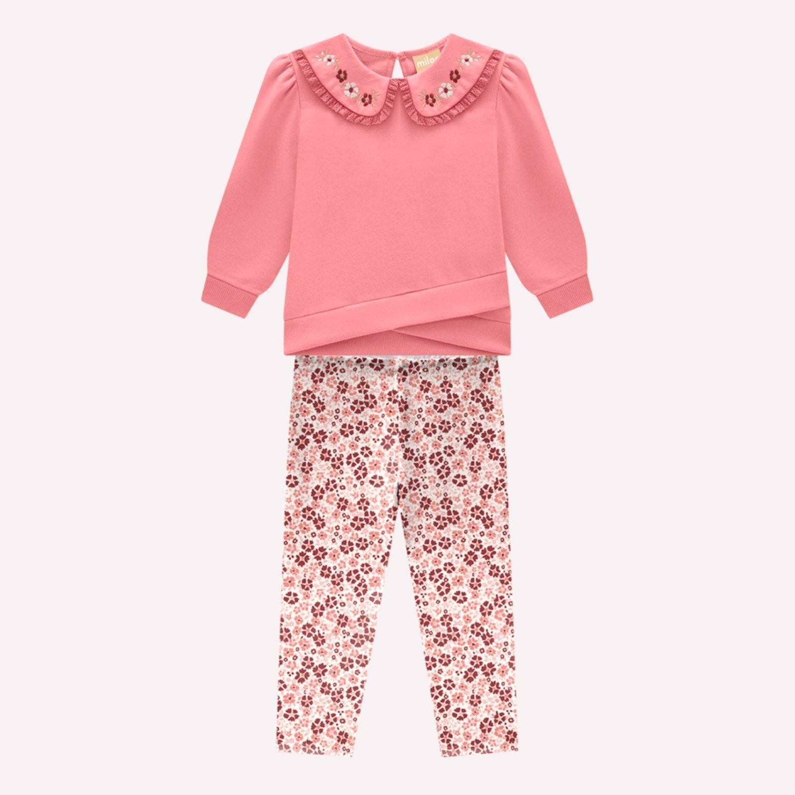 Infantil - Conjunto Menina Flores Milon
