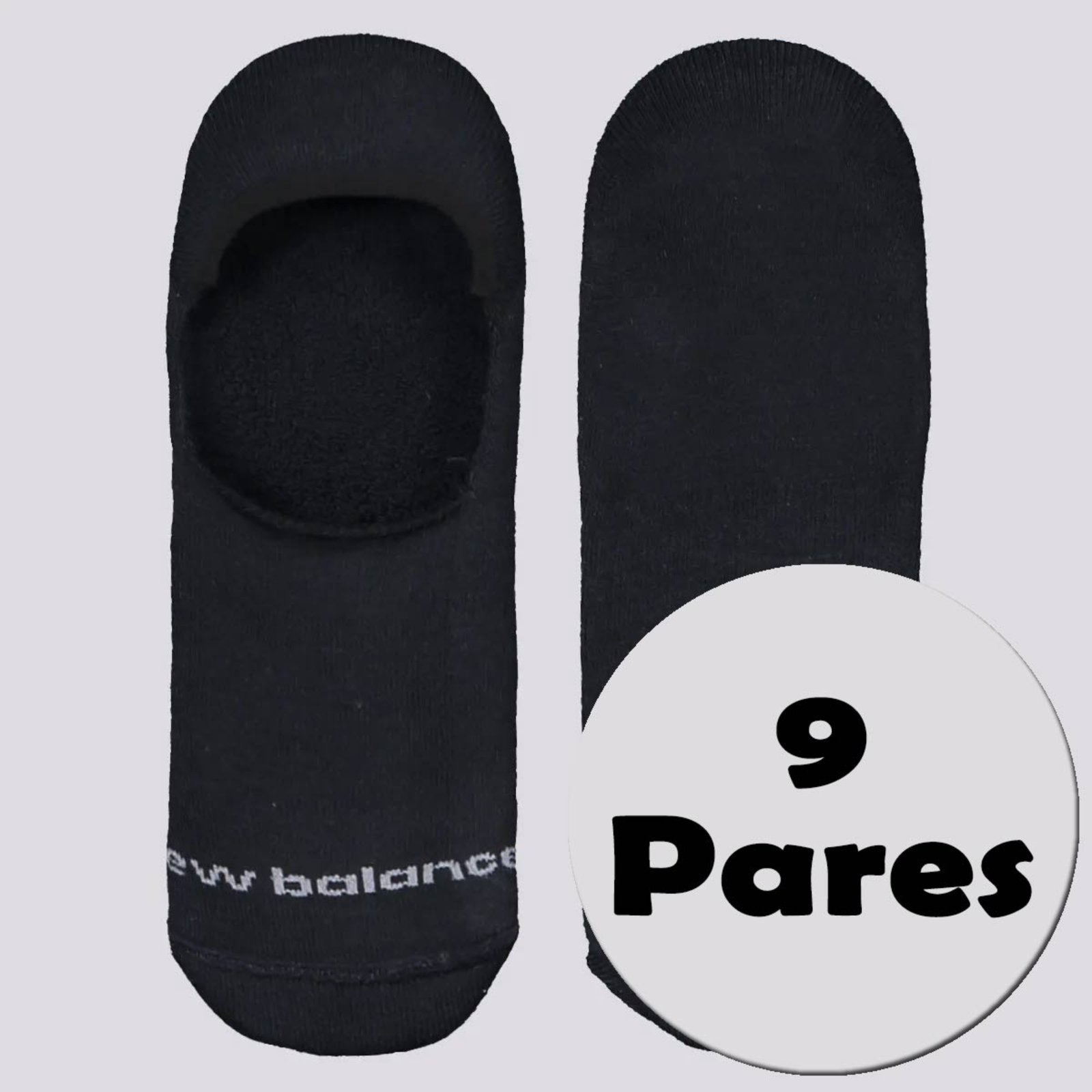 Kit Meia New Balance 9 Pares Basic Preta