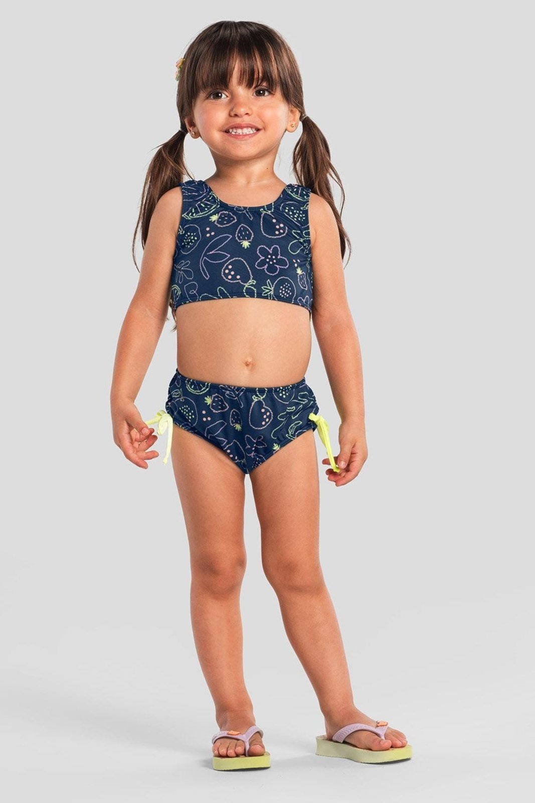 Biquíni menina em malha UV Brandili Azul