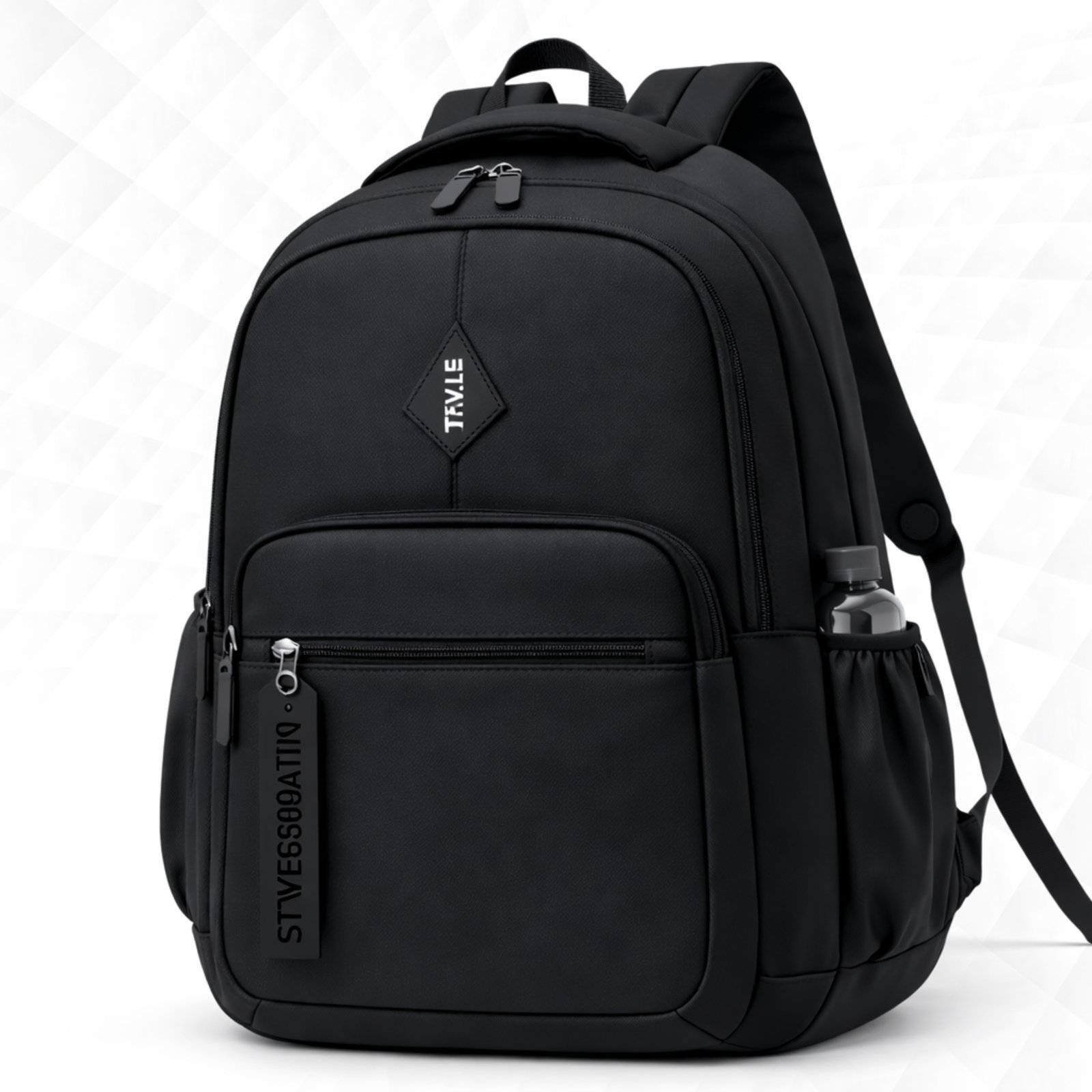 Mochila Masculina Reforçada Faculdade Trabalho Casual Executiva Grande Escolar Preto