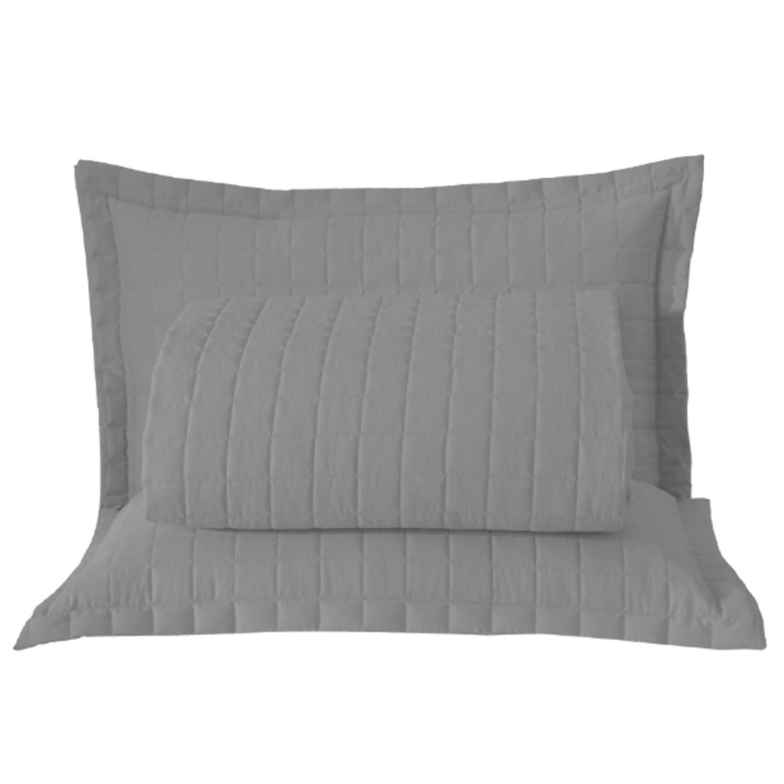 Kit Cobre Leito Colcha Monaco Casal Dupla Face 3 Peças - Cinza - 100% Poliéster