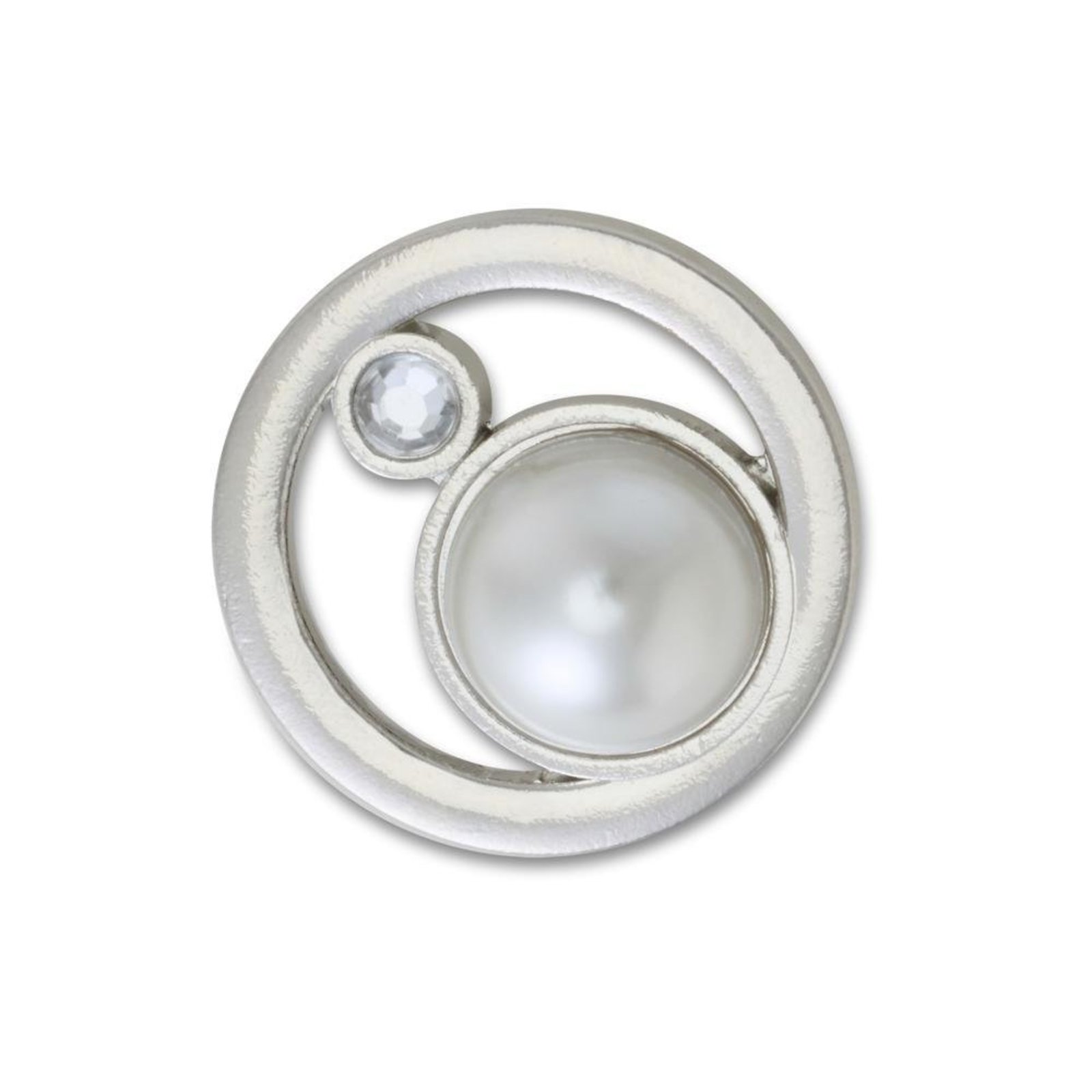 Infantil - Jibbitz™ Anel de Prata Com Pérola Único Branco