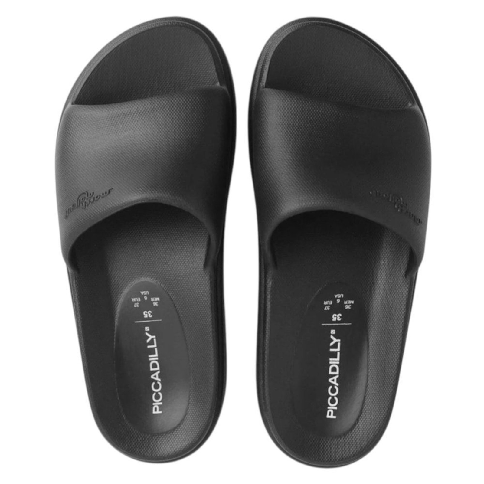 Chinelo Piccadilly Marshmallow Retrô 2000 Feminino – Preto – piccadilly