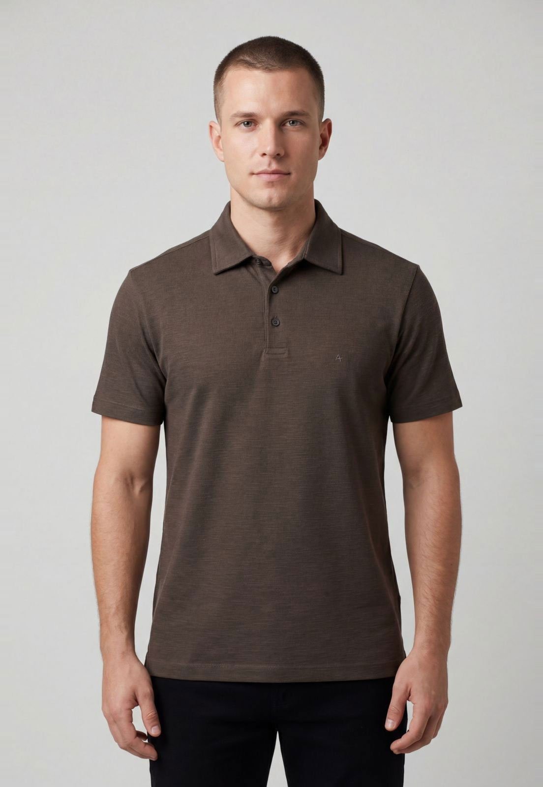Polo Masculina Aramis Modelagem Clássica Marrom