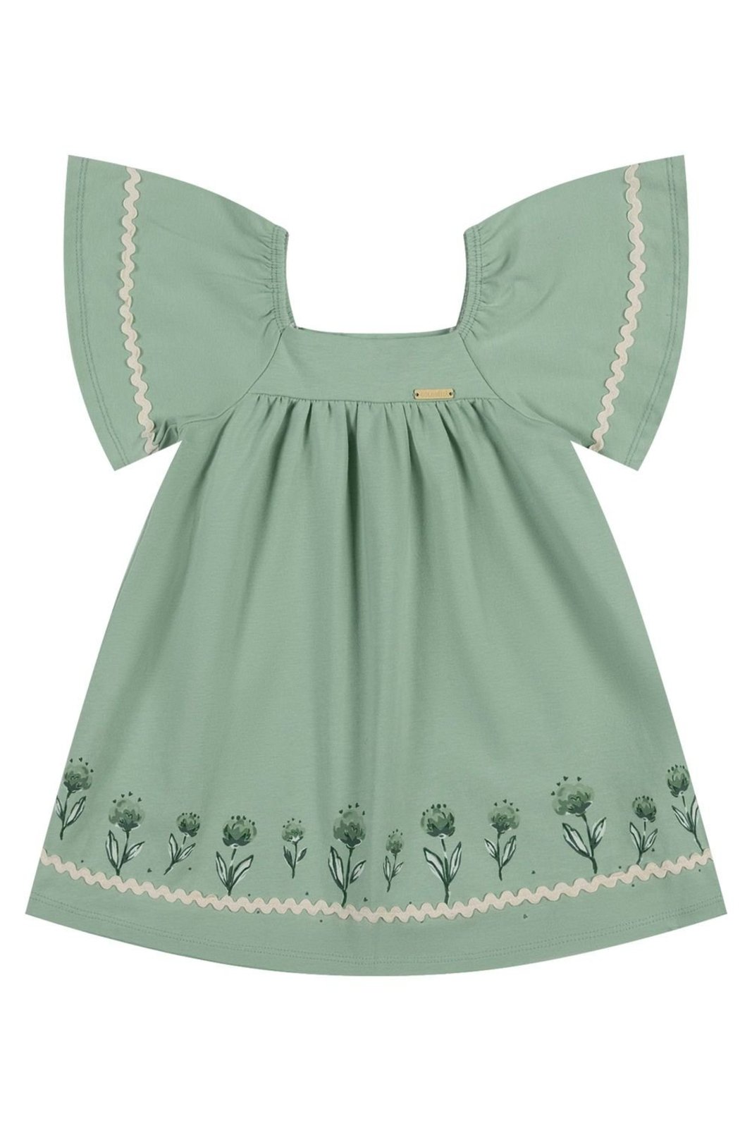 Infantil - Vestido Menina Mangas Amplas Colorittá Verde