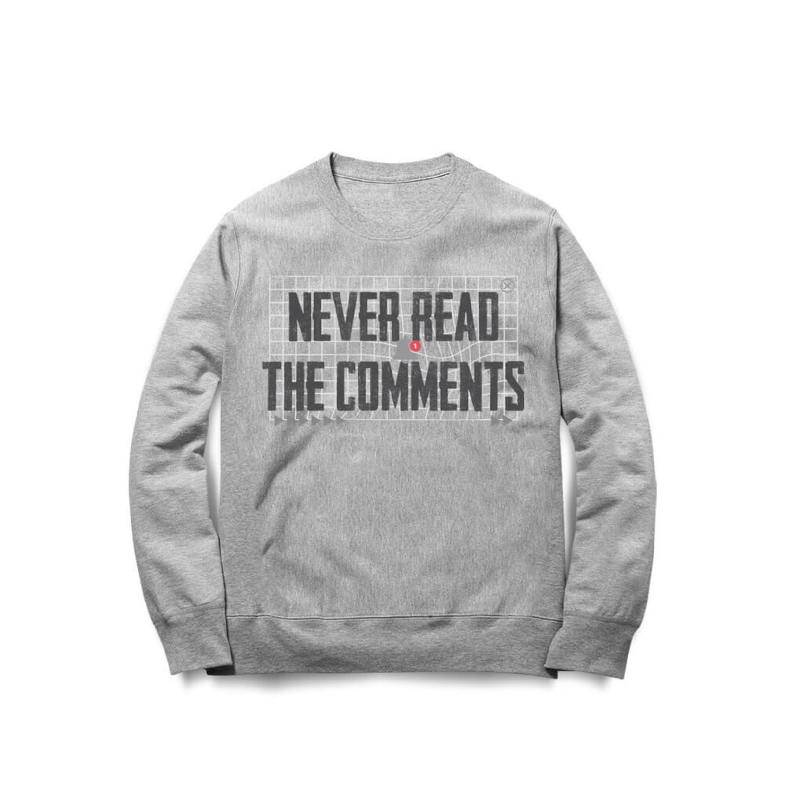 Moletom Never Read The Comments - Mescla Cinza - Casual - Studio Geek