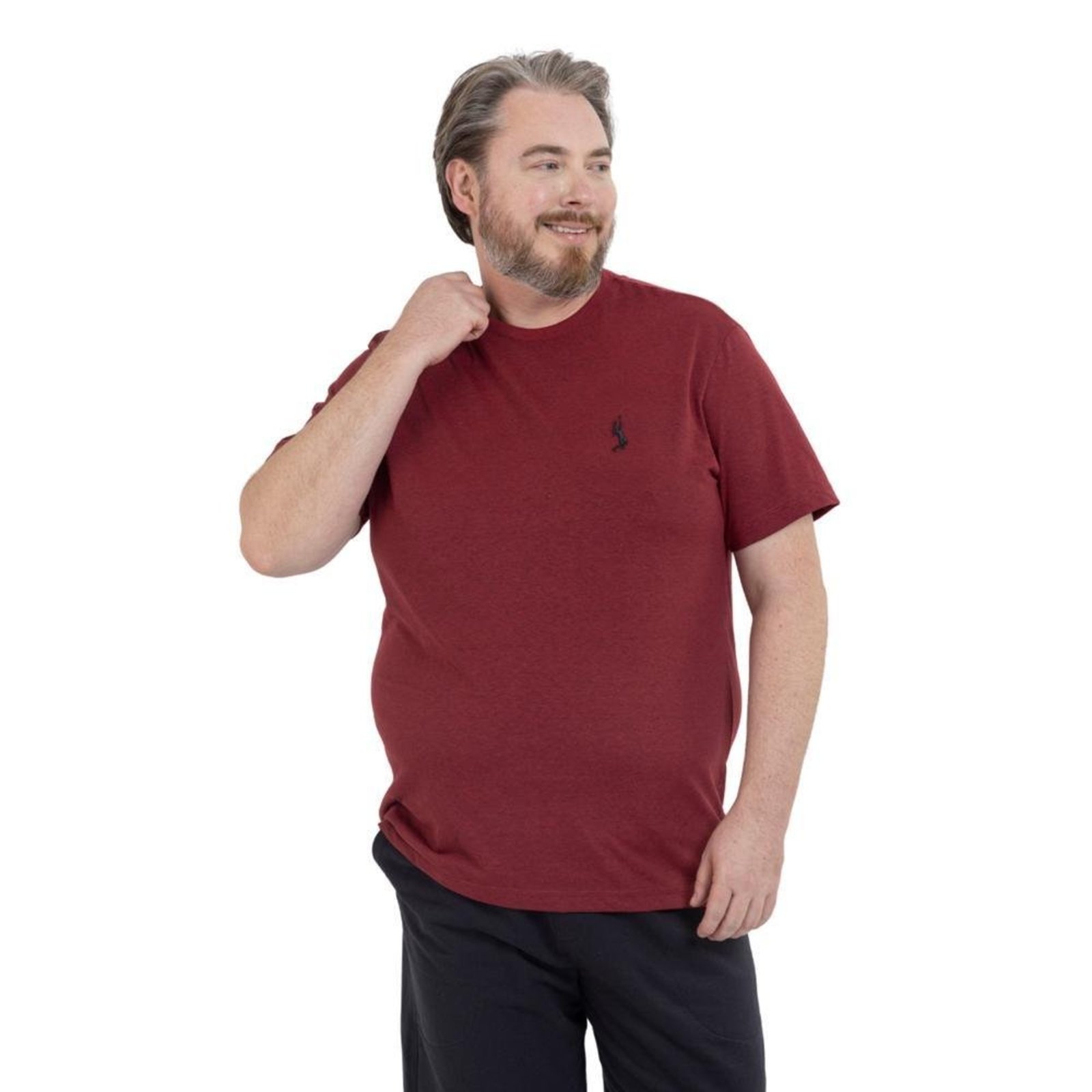 Camiseta Plus Size Básica Casual Masculina Confortável em Malha Leve
