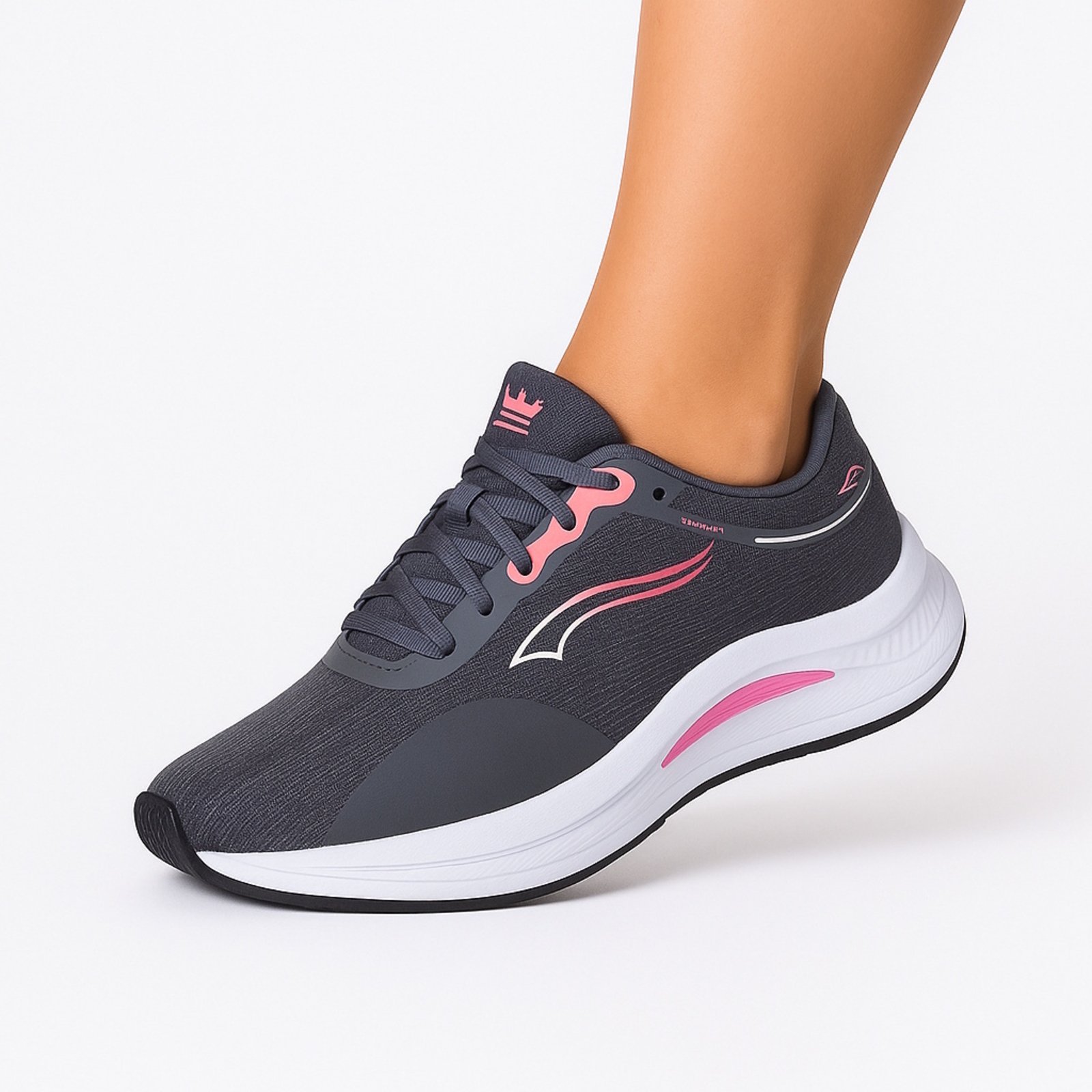 Tênis Esportivo Caminhada Academia Feminino Leve Macio Grafite