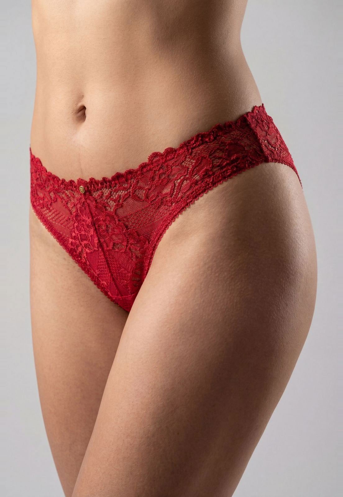 Vista 2 Calcinha Feminina Hope Biquíni Renda Vermelha vermelho Hope vermelho