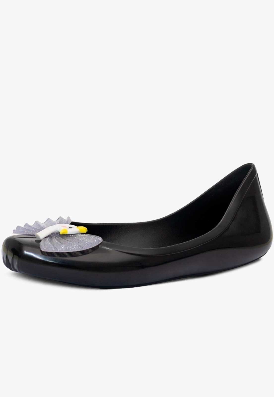Infantil – Sapatilha Feminina Pópidi Laço Cisne Preto