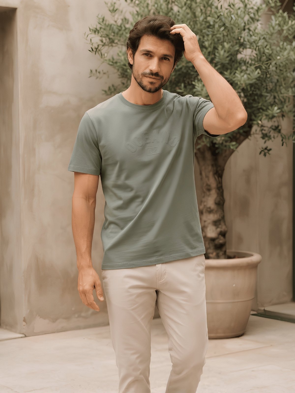 Camiseta Masculina Malha Premium 1980 Oceano