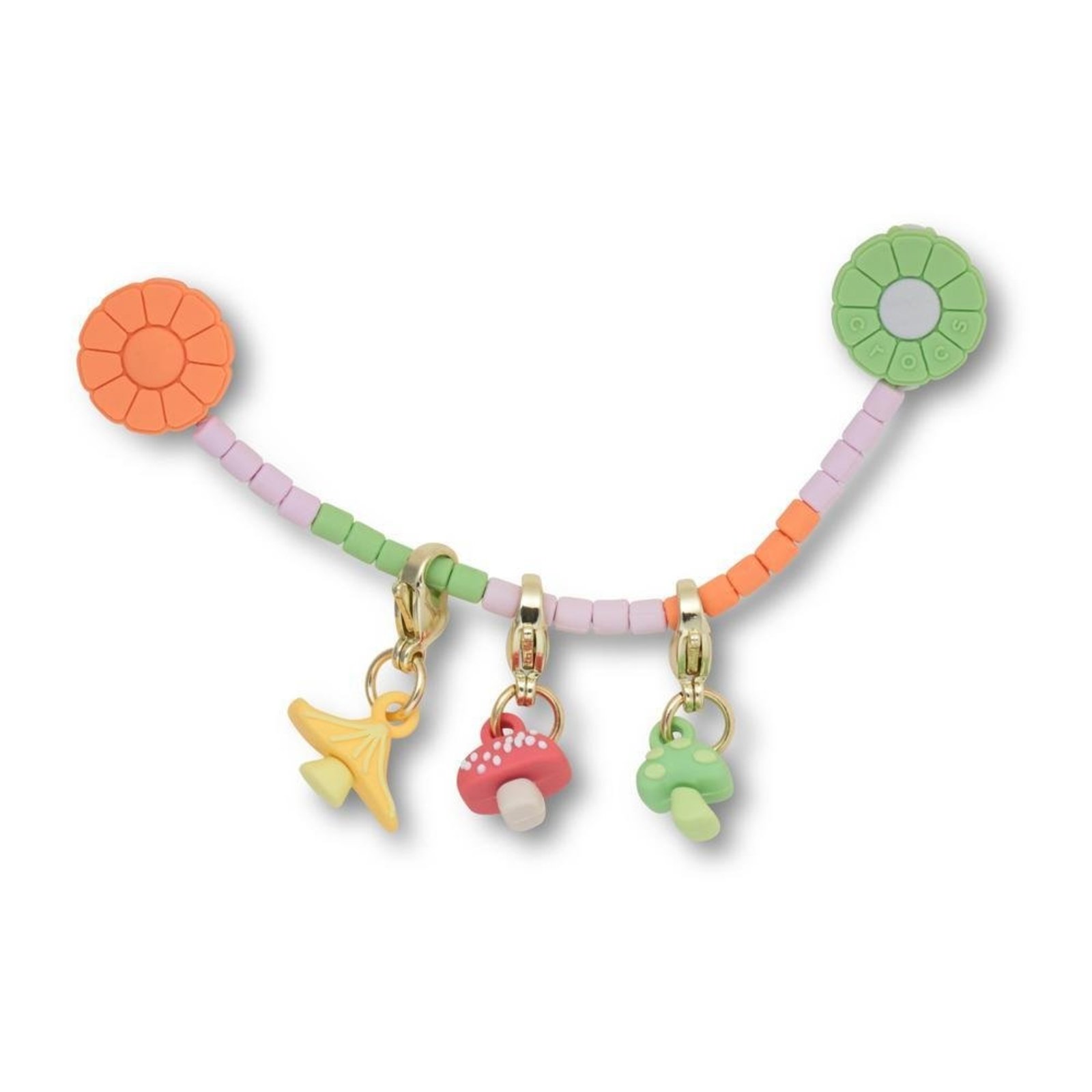 Infantil - Jibbitz™ Corrente de Cogumelos Com Flores Pastéis Único Branco