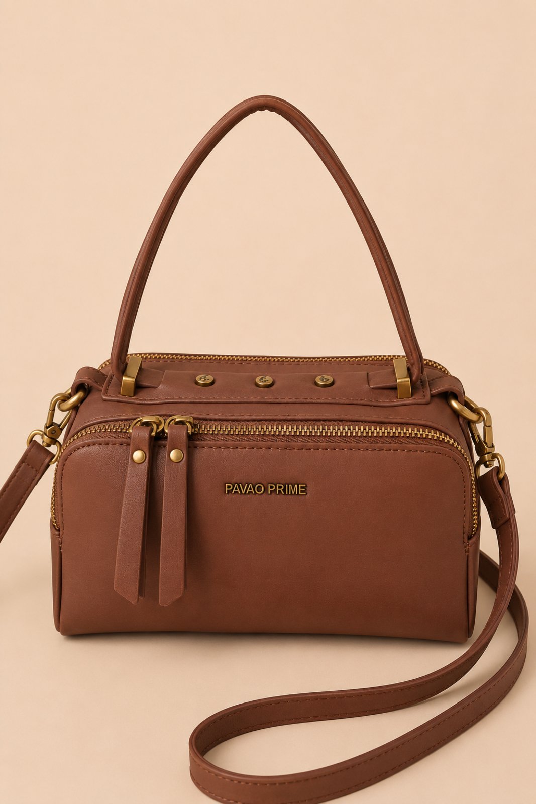 Bolsa Média D Bell Outlet Fashion Estruturada Marrom