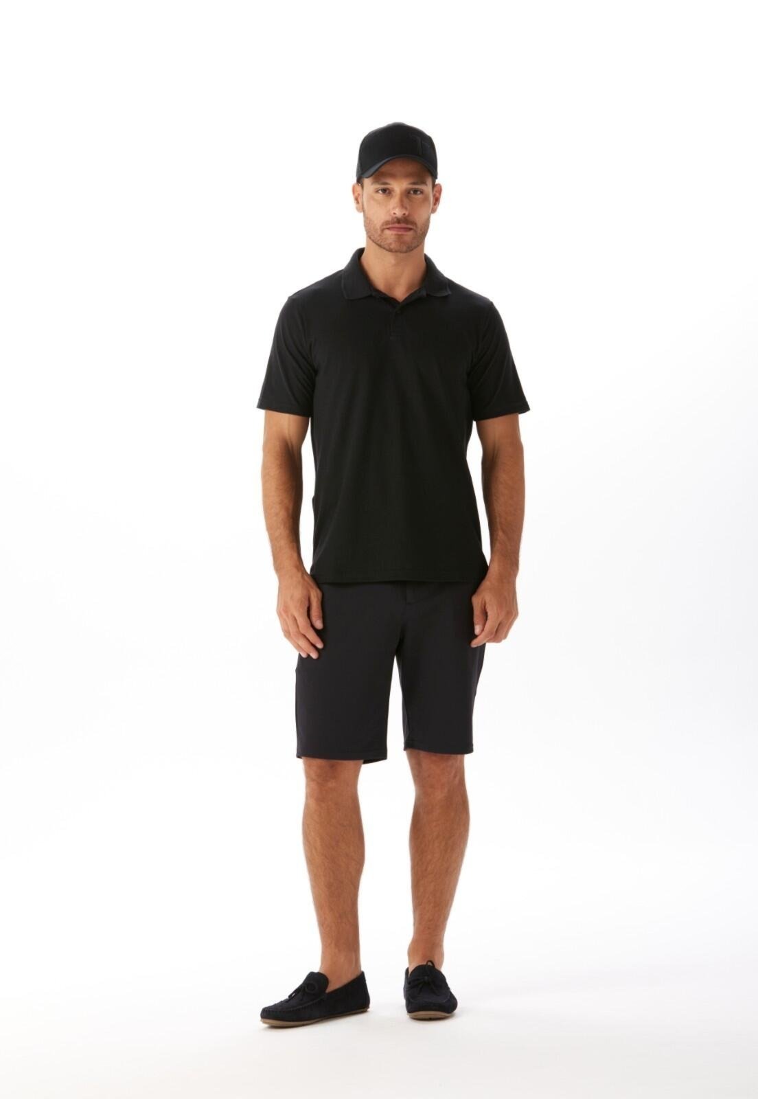 Bermuda Slim Estilo Alfaiataria Traymon Preto