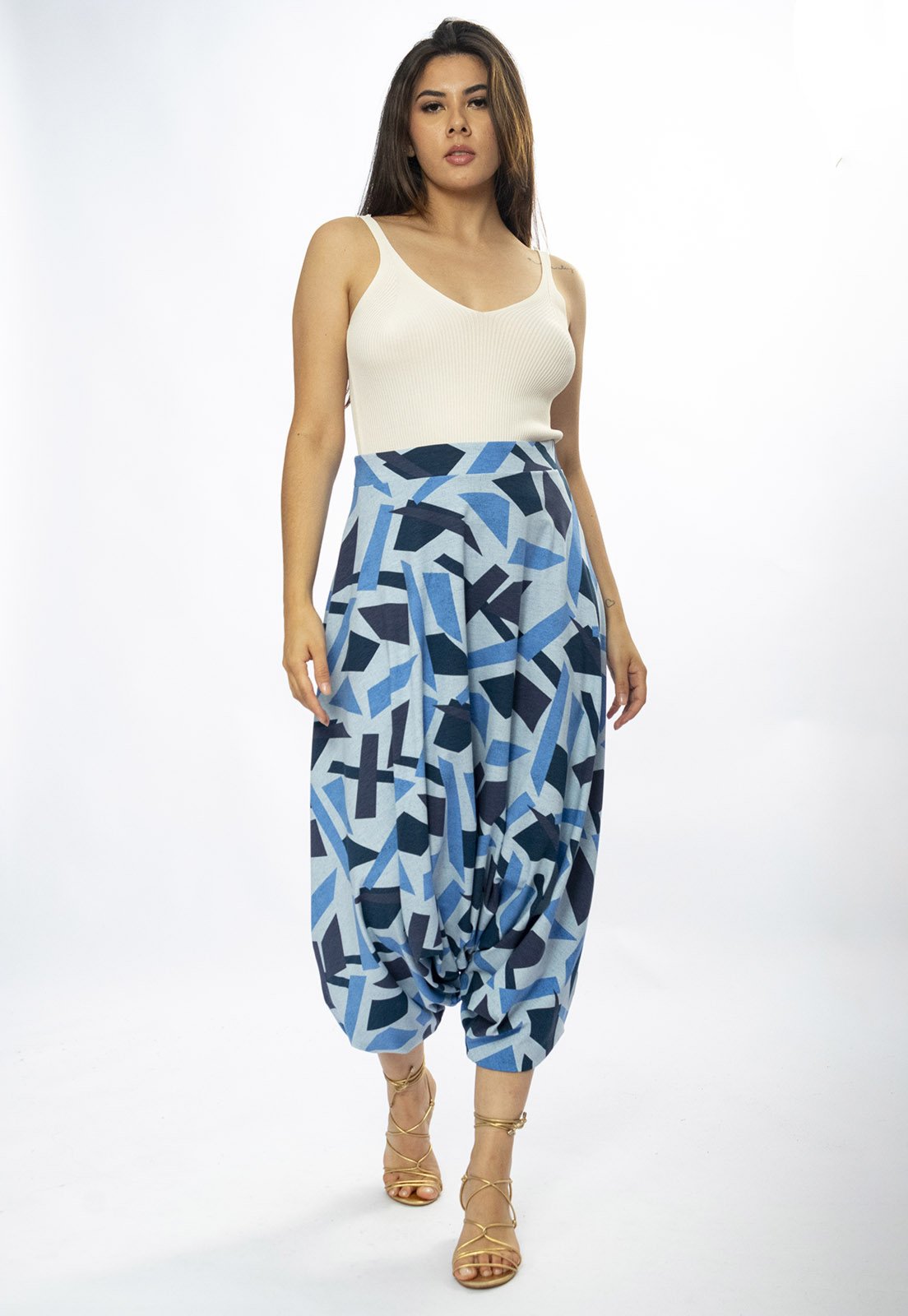Calça Saruel Amazonia Vital Malha Caminhos de Azul