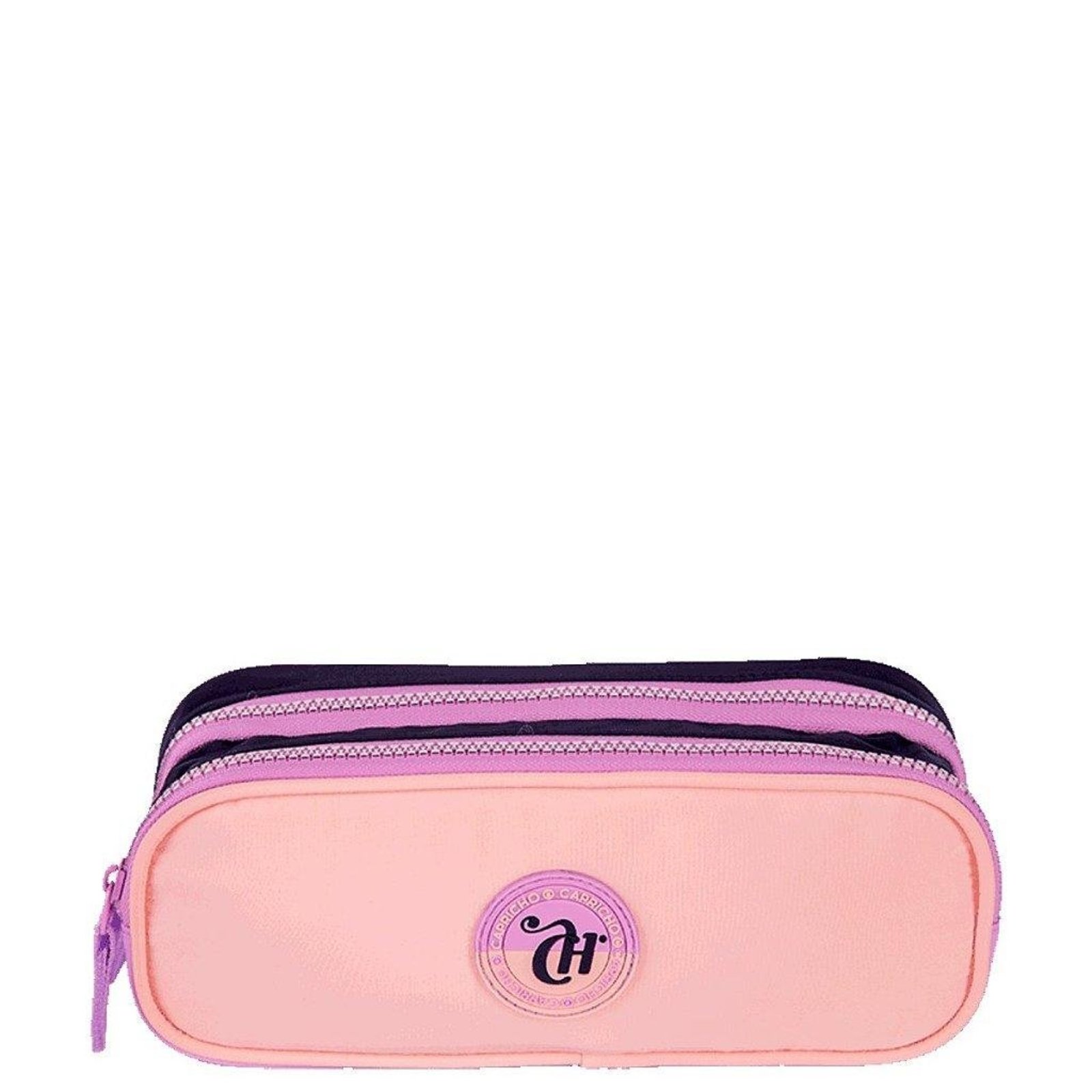 Infantil - Estojo Sestini 2 Comp Capricho Block Pessêgo Feminino Rosa