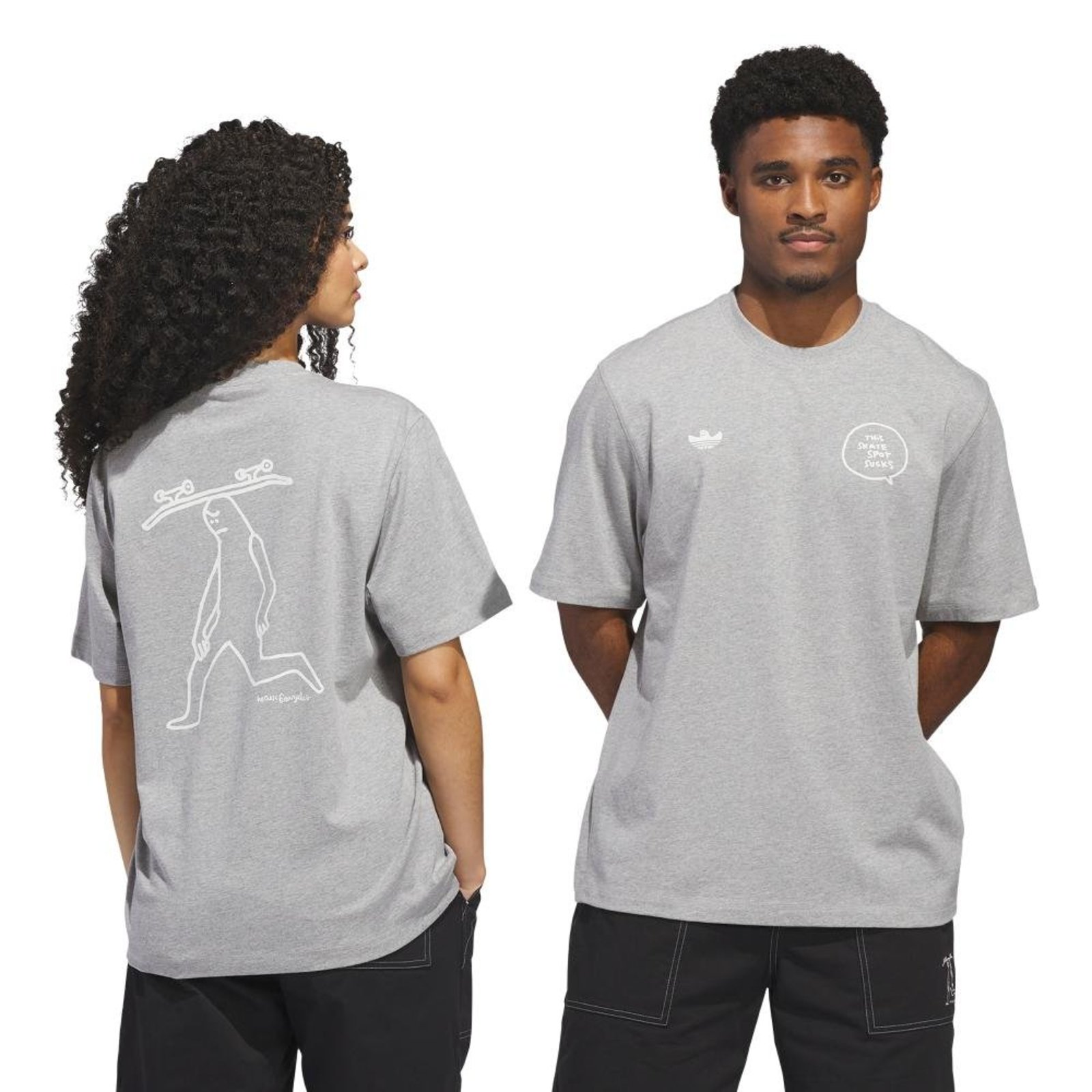 CAMISETA SKATEBOARDING x MARK GONZALES SKATE SPOT adidas Originals Cinza