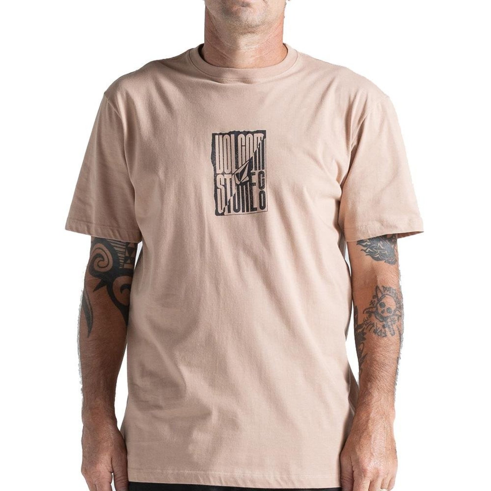 Camiseta Volcom Exacto WT26 Masculina Bege
