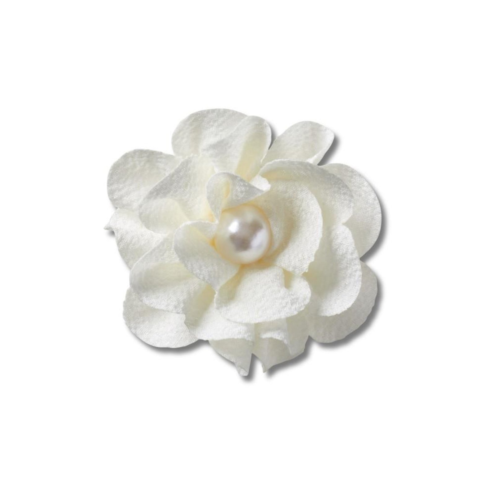 Vista 2 Infantil - Jibbitz™ Flor de Tecido com Pérola Crocs branco