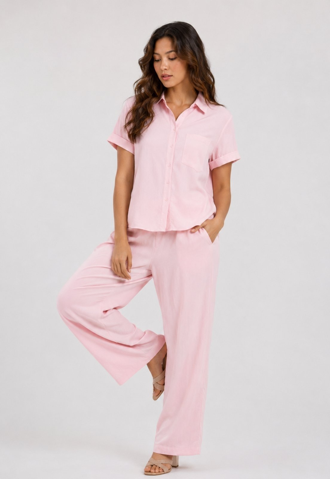 Conjunto Camisa Manga Curta e Calça Pantalona Salvatore Rosa