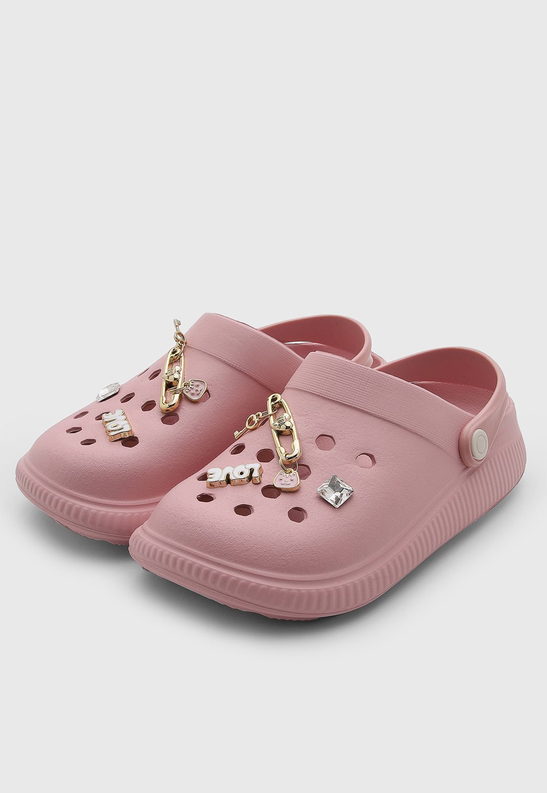Infantil - Chinelo Molekinha Detalhes Decorativos Rosa