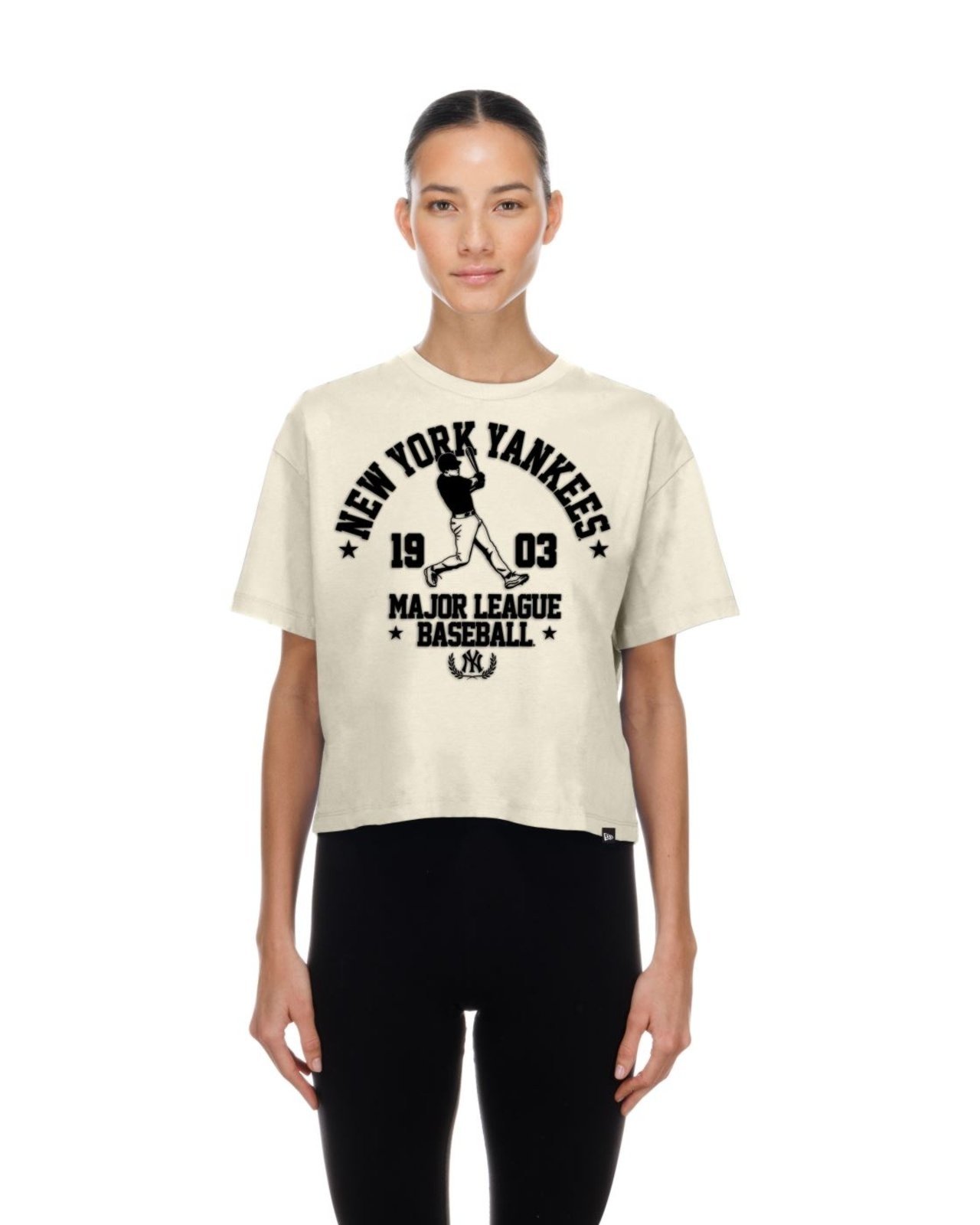 Camiseta New Era Oversize New York Yankees Bege