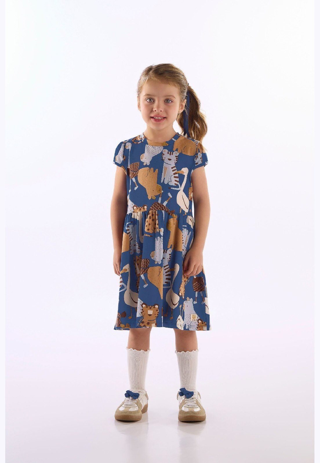 Infantil - Vestido Cotton Bichos Up Baby Estampado