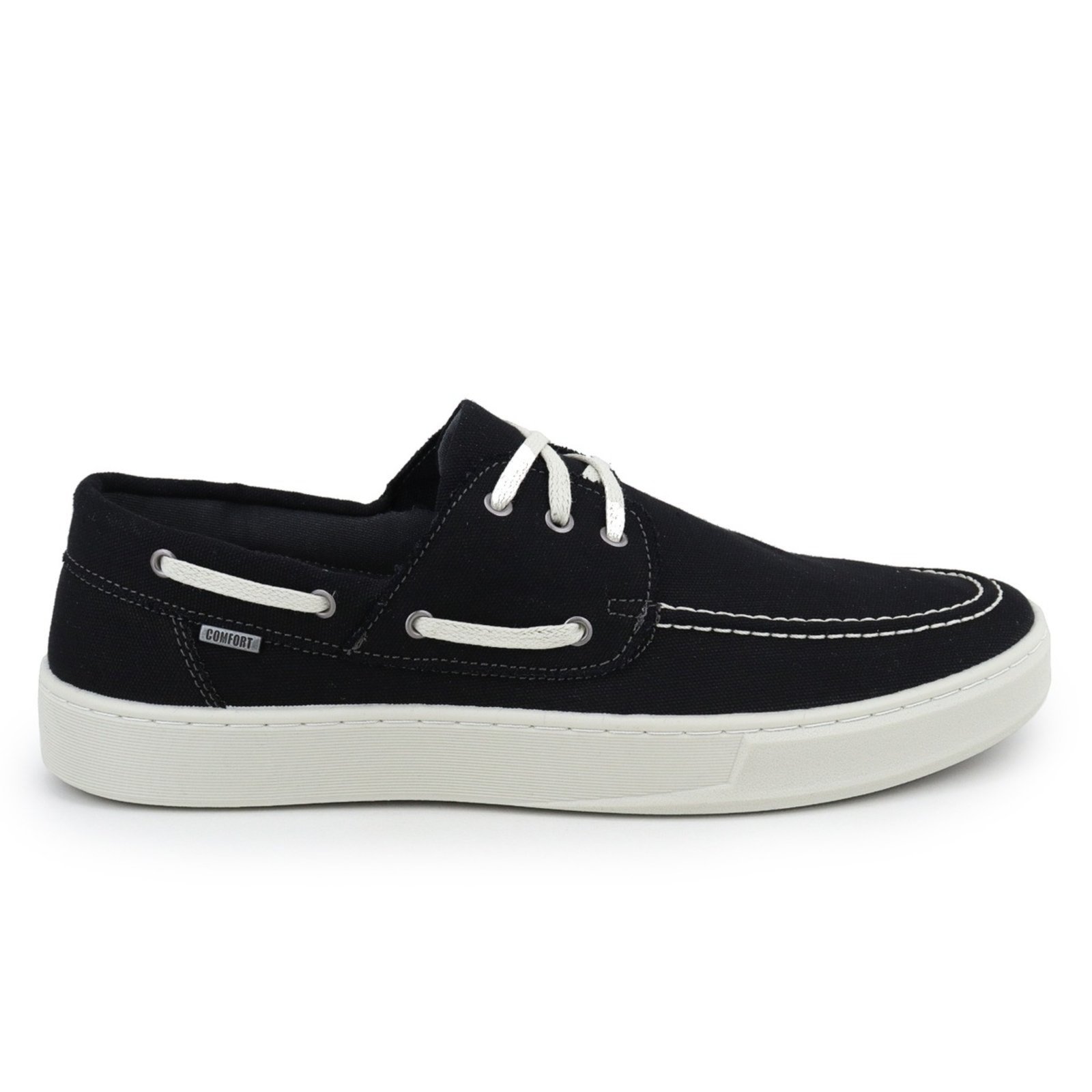Dockside Masculino Mocassim Palmilha de Silicone Preto