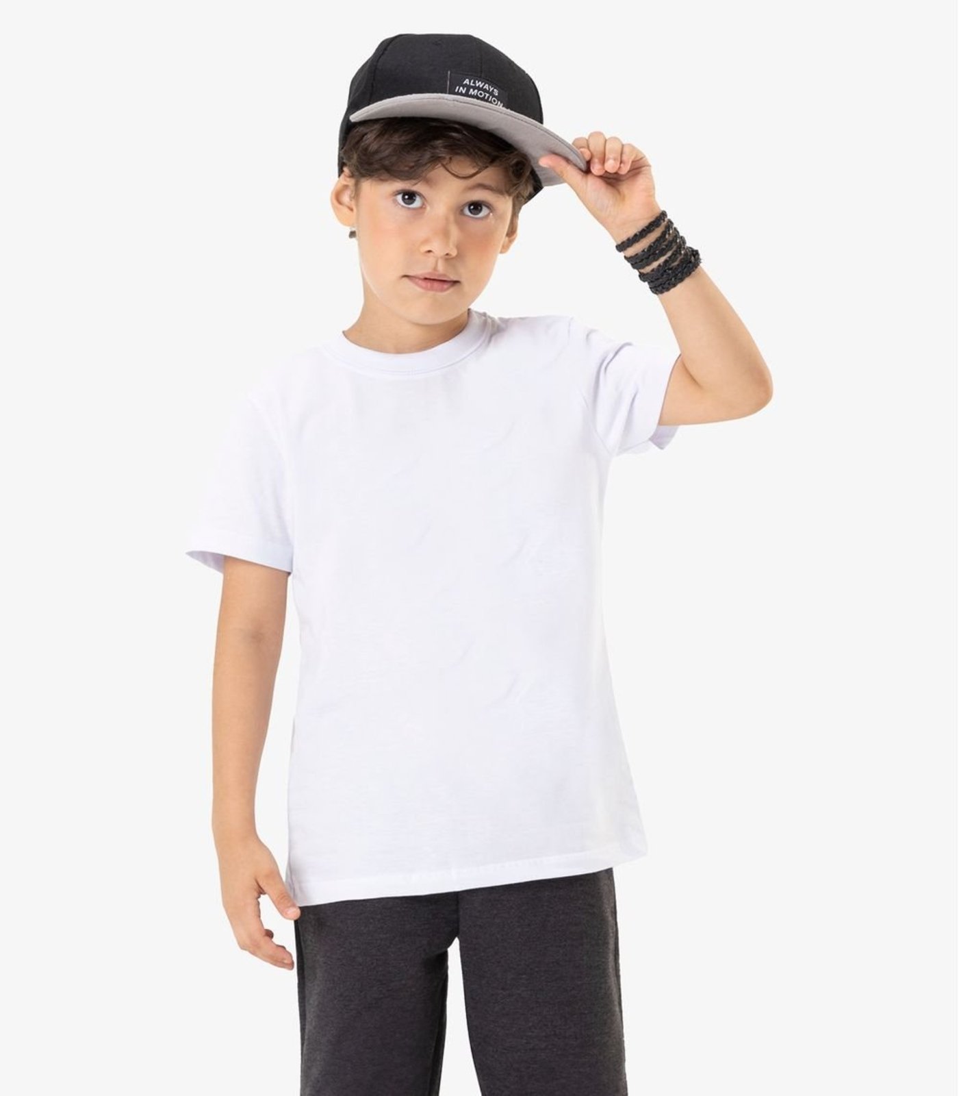 Infantil - Camiseta Menino Básica Rovi Branco