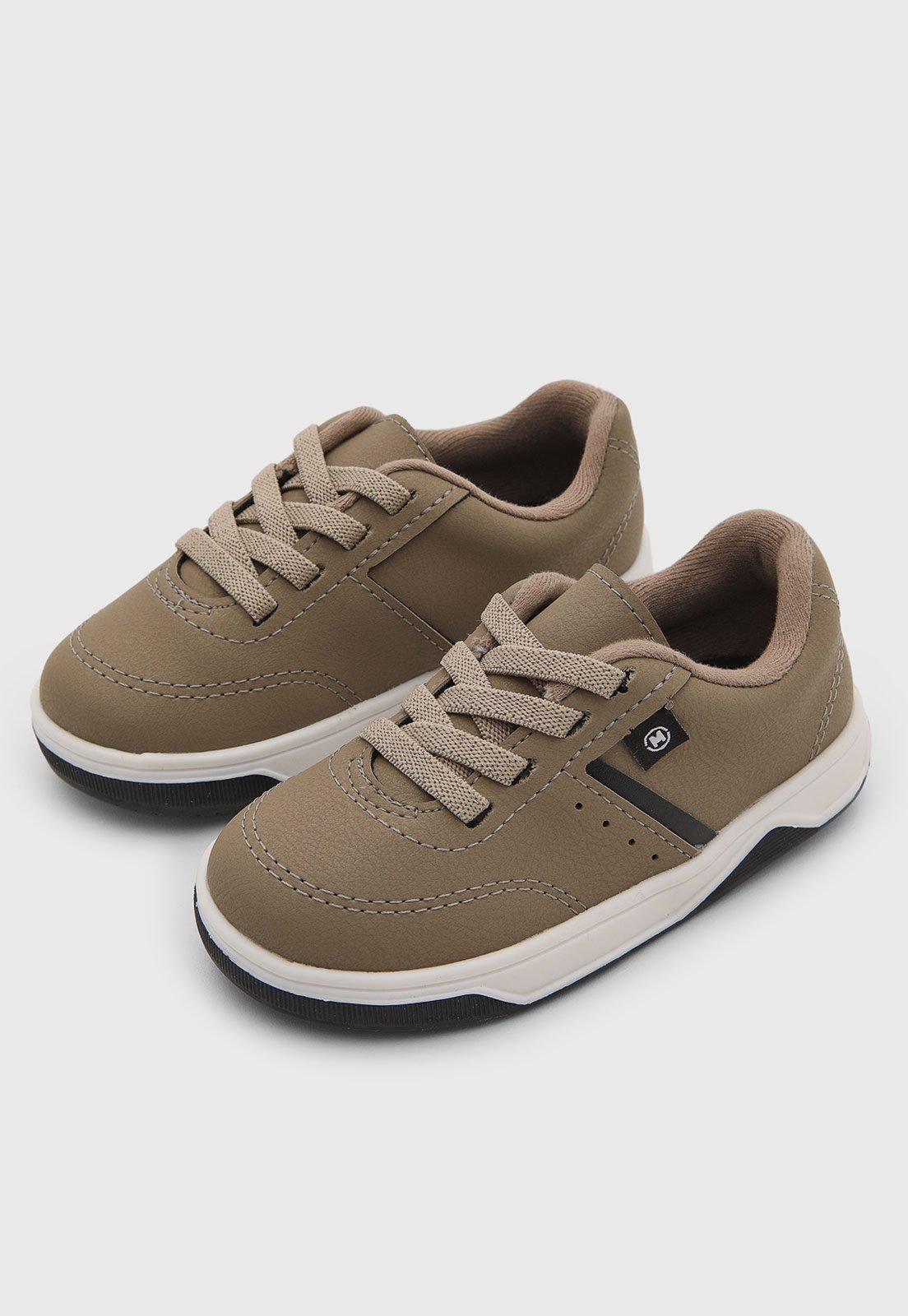 Infantil - Tênis Molekinho Casual Cadarço Bege