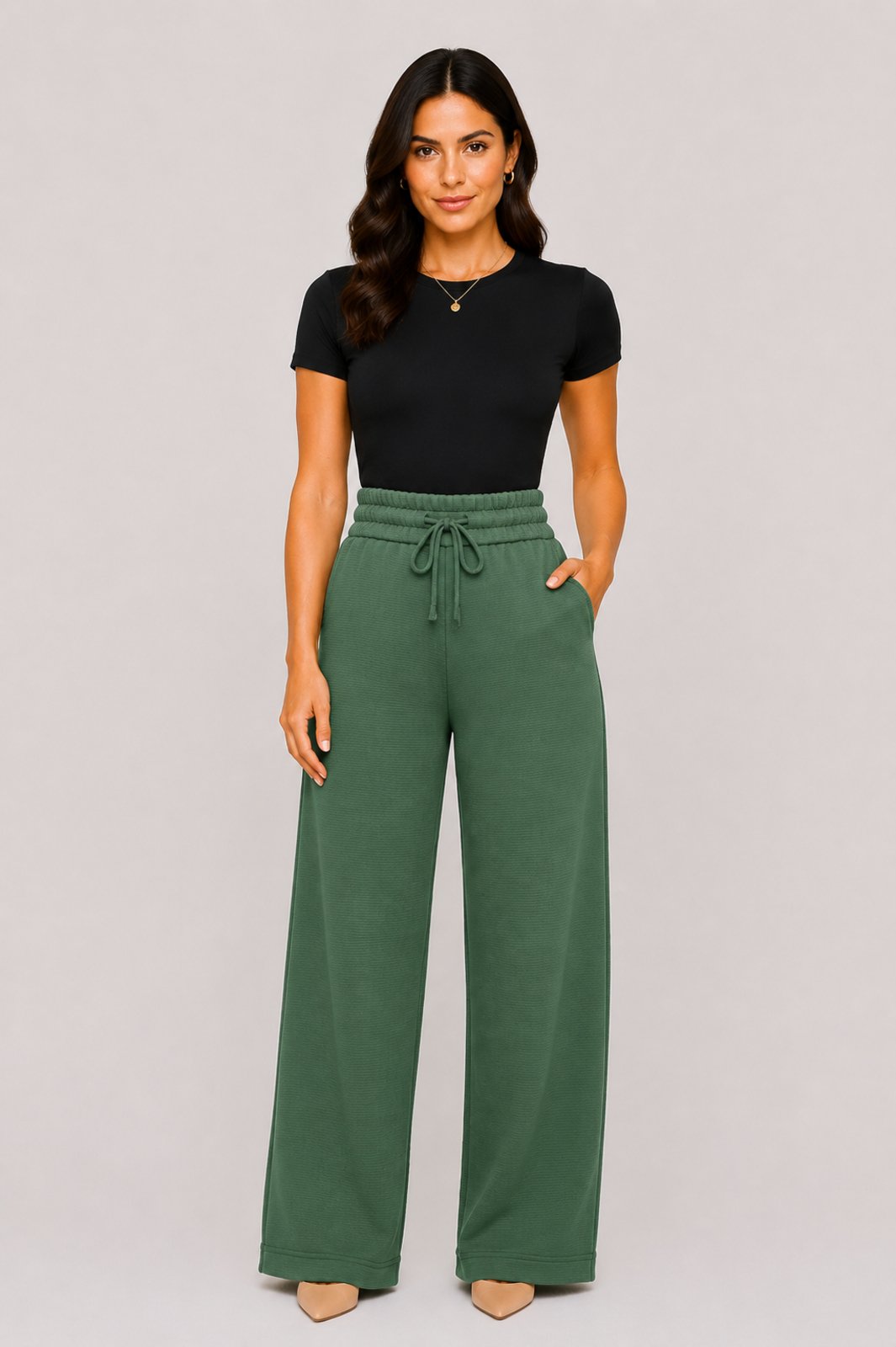 Calça Pantalona D Bell Outlet Fashion Verde