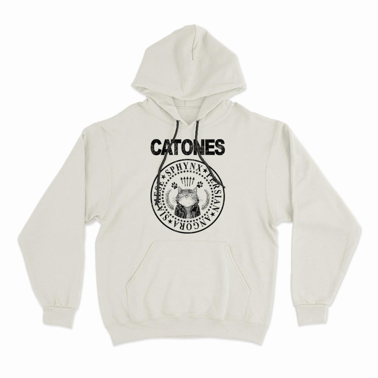 Moletom Com Capuz Catones - Off White - Casual - Studio Geek