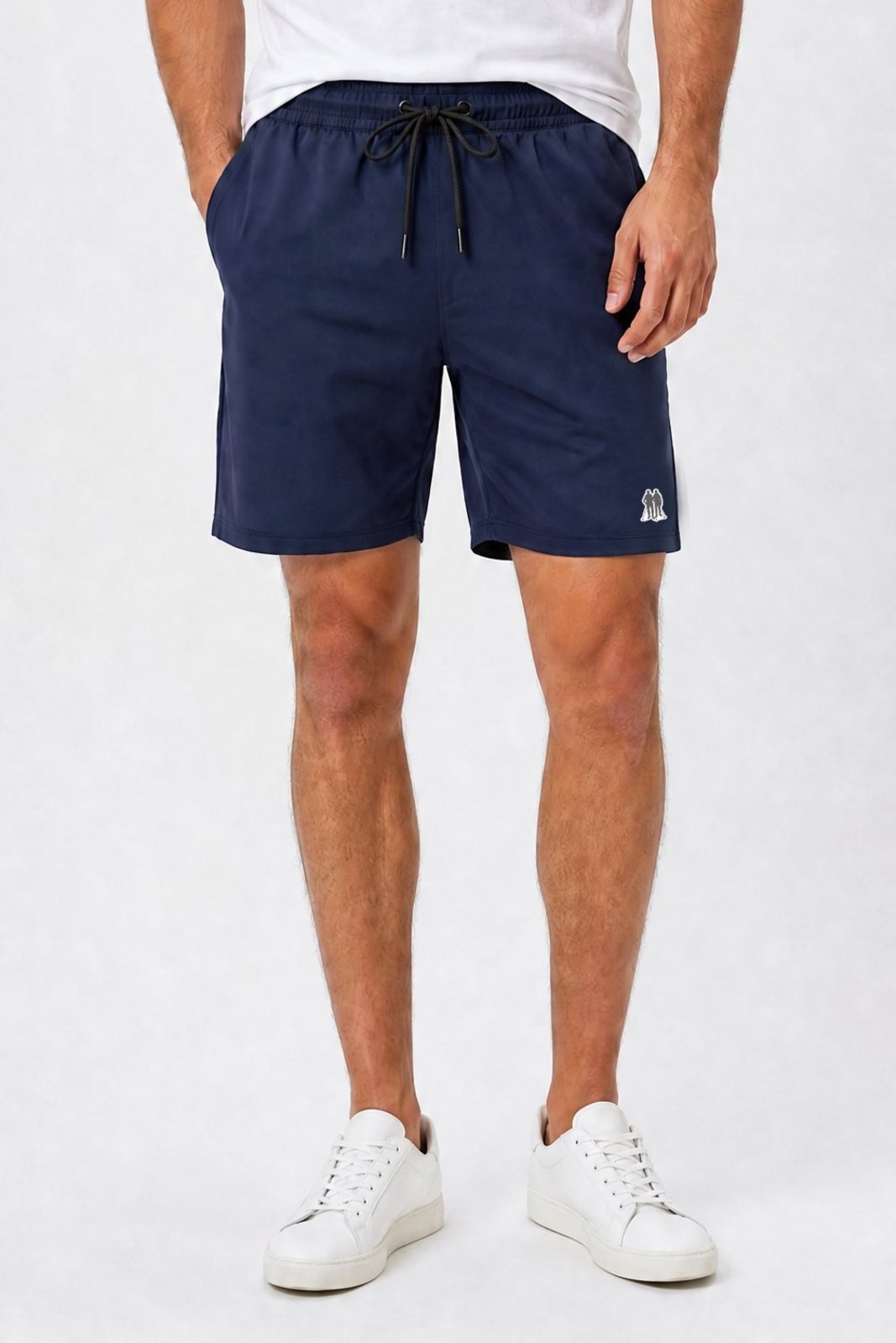 Short Masculino Linho Liso Polo Wear Azul Escuro