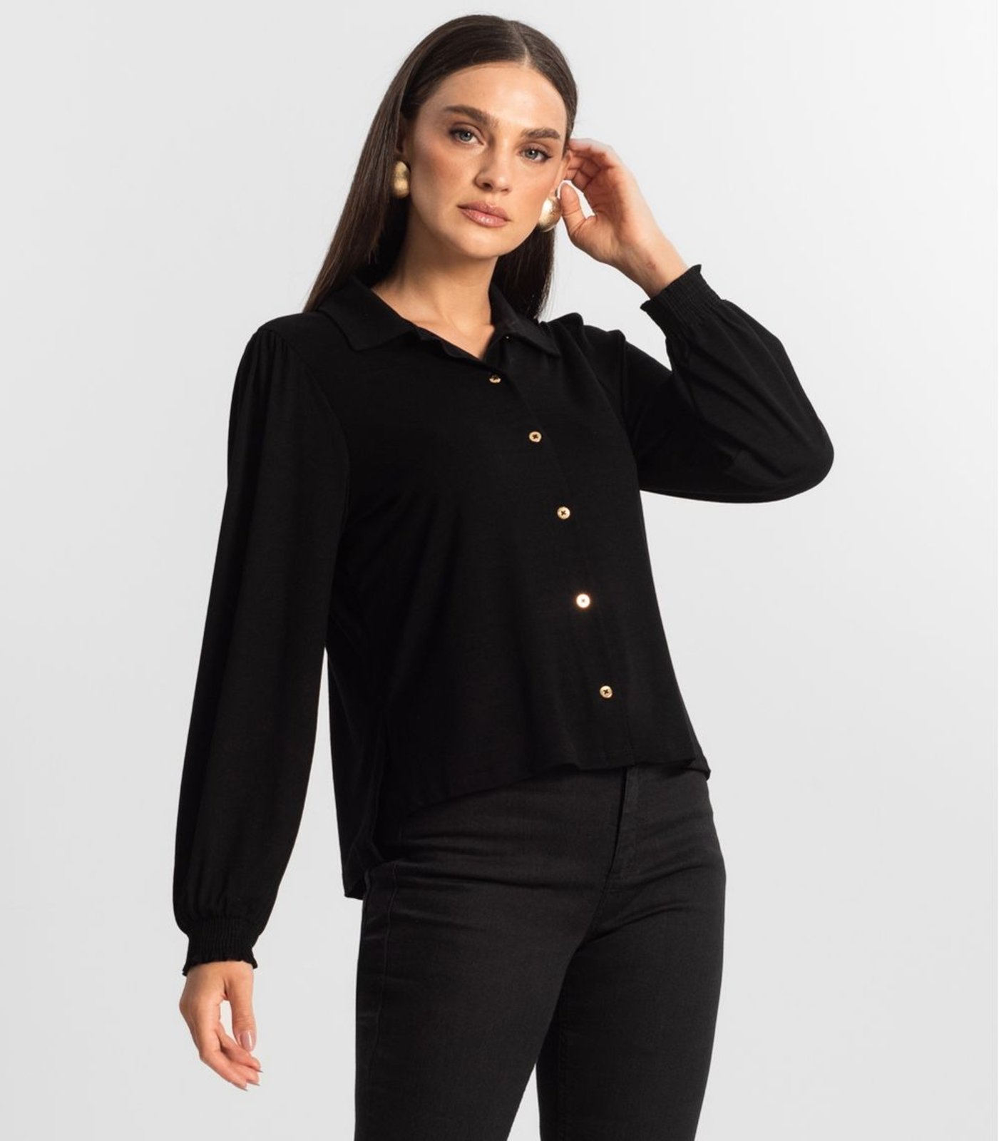 Camisa Feminina Manga Longa Endless Preto