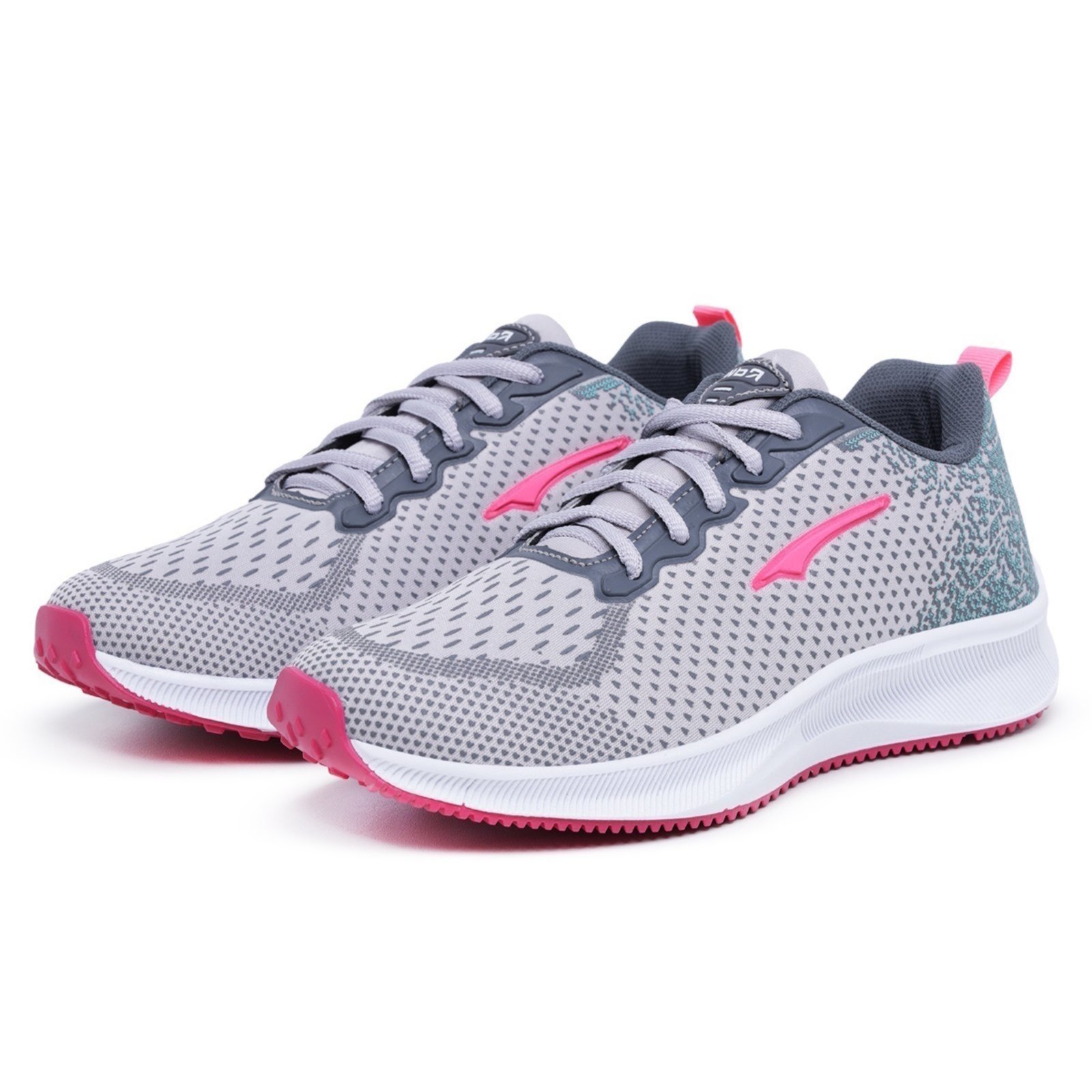 Tenis para Academia Feminino Caminhada Super Confortável Cinza/Pink