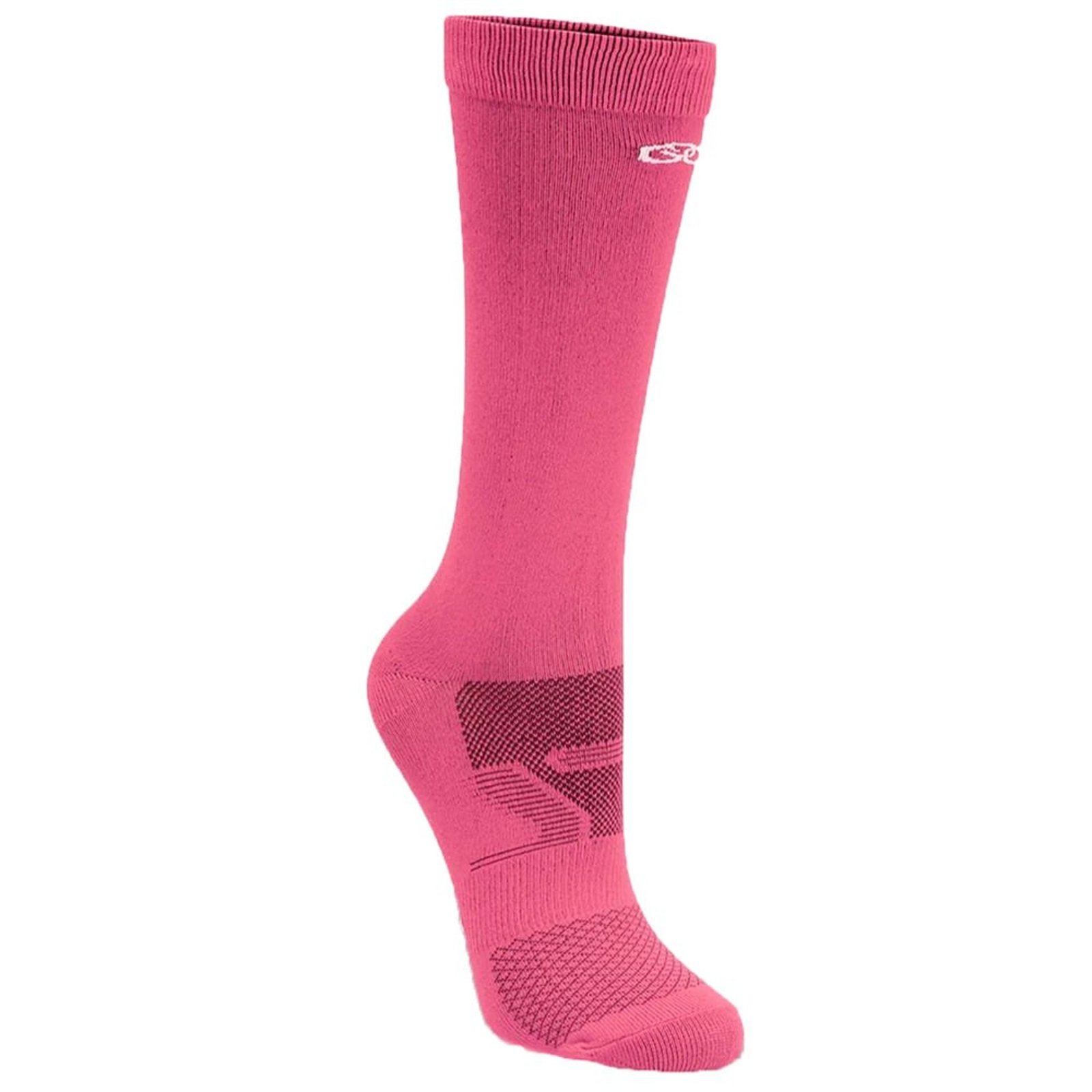 Meia Feminina Olympikus Corre Cano Médio Rosa/Branco