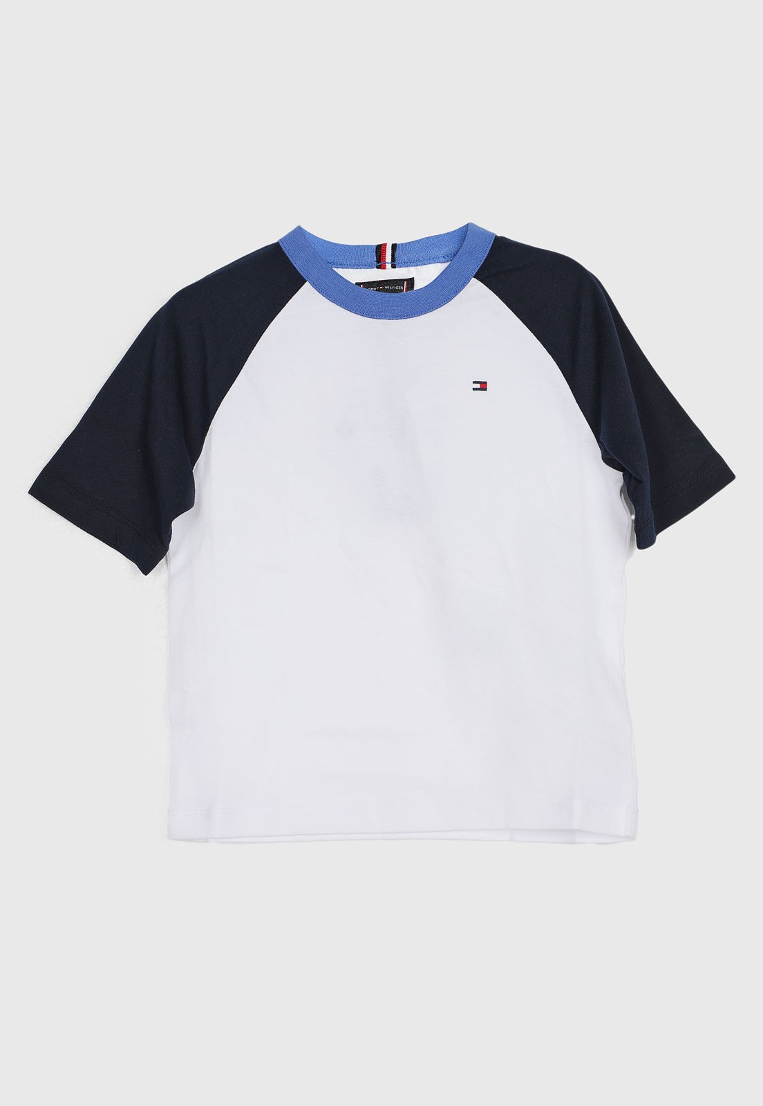 Infantil - Camiseta Tommy Hilfiger Raglan Branca