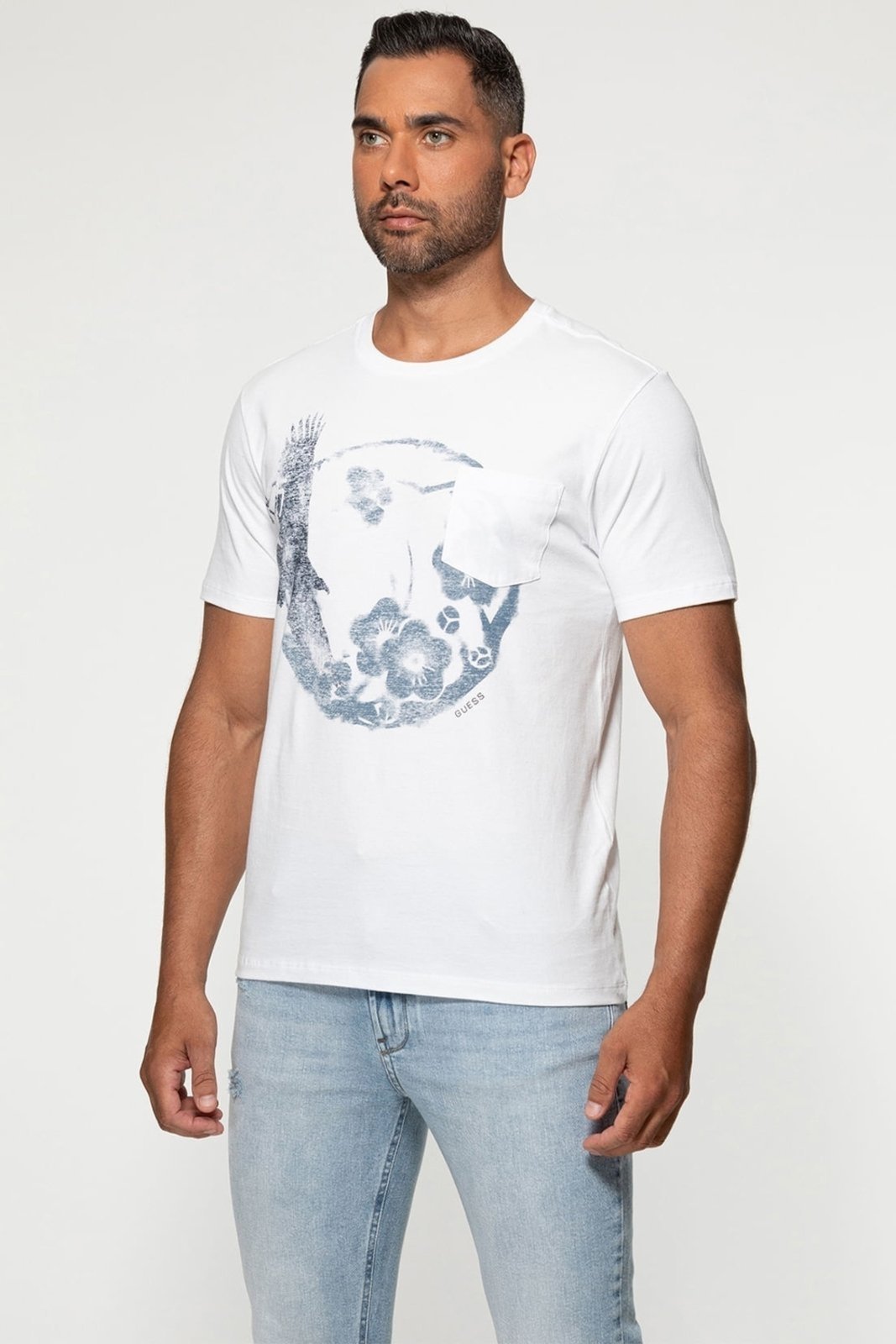 Camiseta Guess Estampa Águia Branco