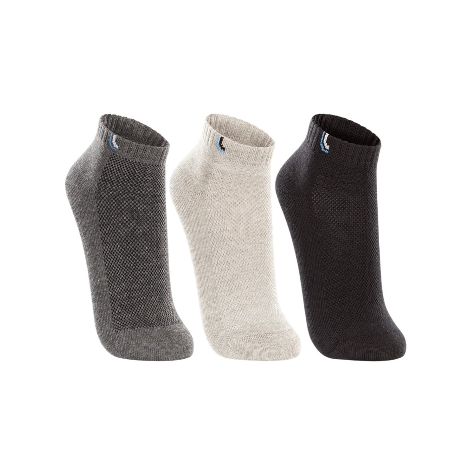 Meia Lupo Cano Curto Walk – 03225-089 – 3 pares – Cinza/Chumbo/Preto