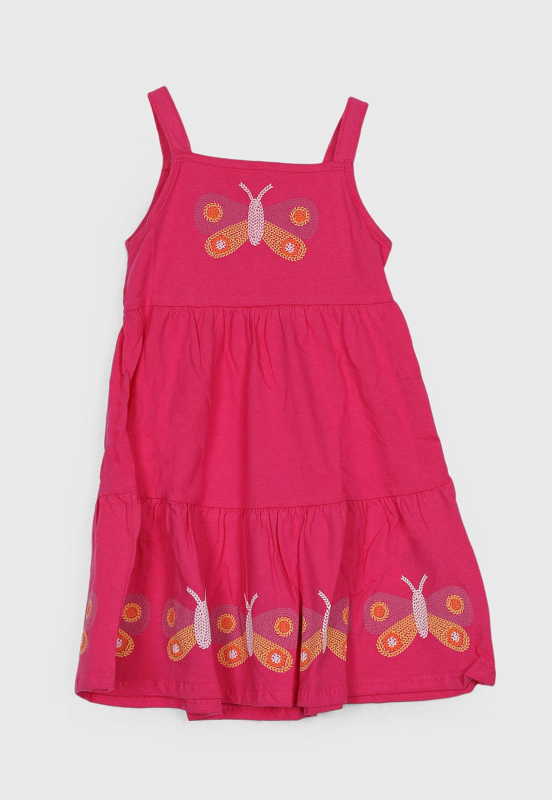 Vestido Kyly Estampa Borboletas Rosa
