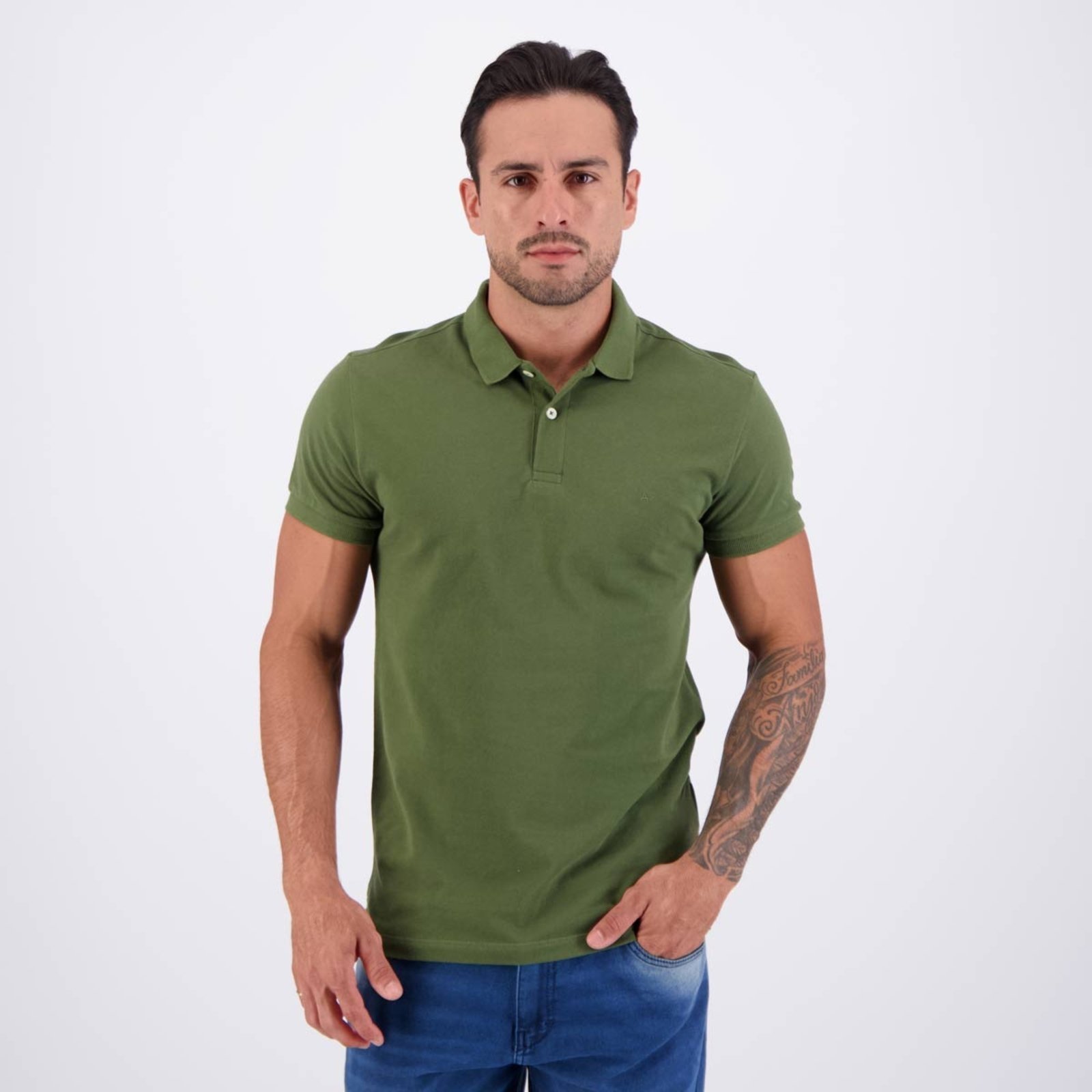 Polo Aramis Basica Piquet Logo Surton Verde