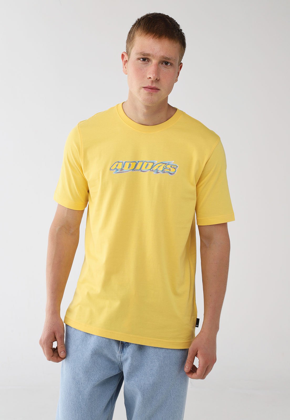 Camiseta adidas Originals Estampa Logo Amarela