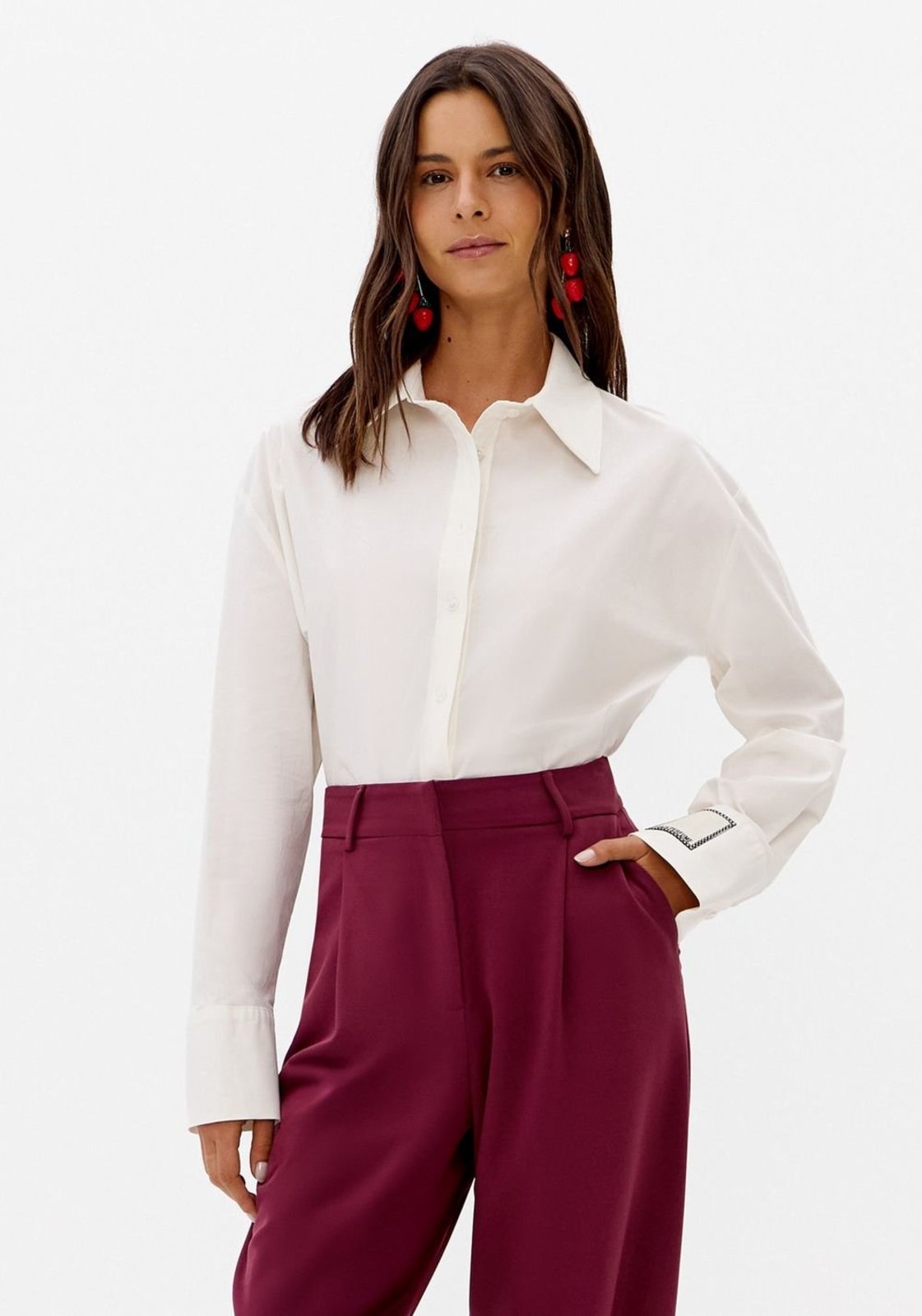 Camisa Manga Longa De Tricoline Lança Perfume