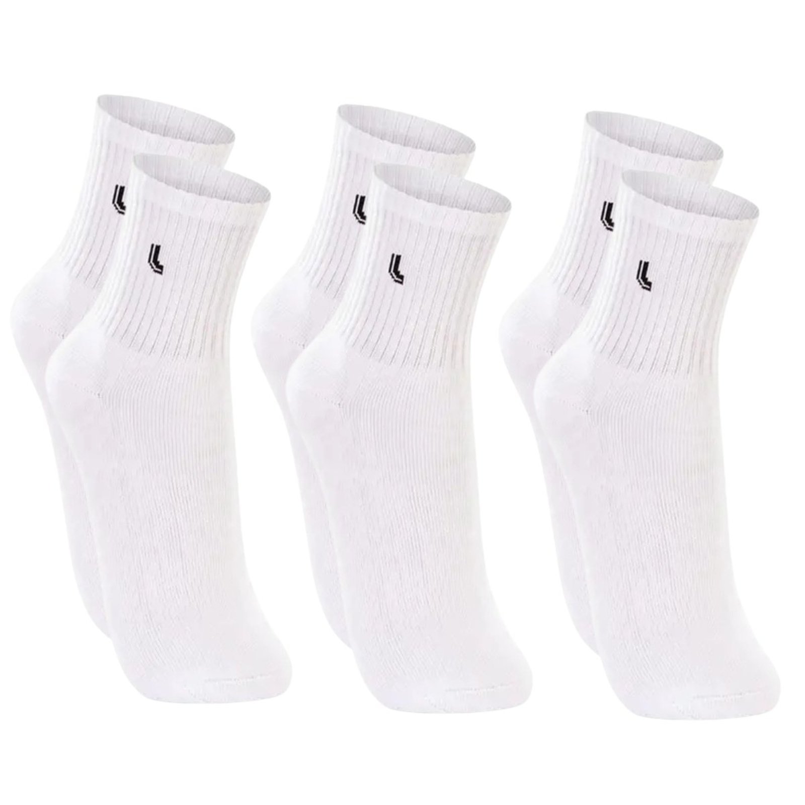 Kit 3 Pares Meias Lupo Algodão Cano Medio Premium