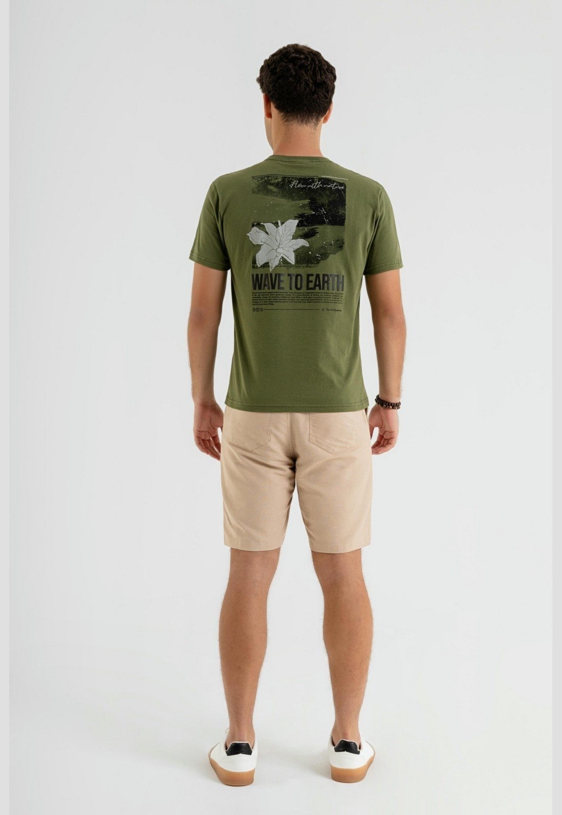 Vista 3 Camiseta Masculina de Manga Curta em Meia Malha The Philippines verde The Philippines verde
