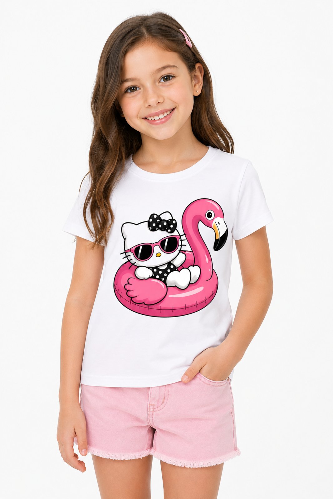 Infantil - Camiseta D Bell Outlet Fashion Hello Kitty Branco