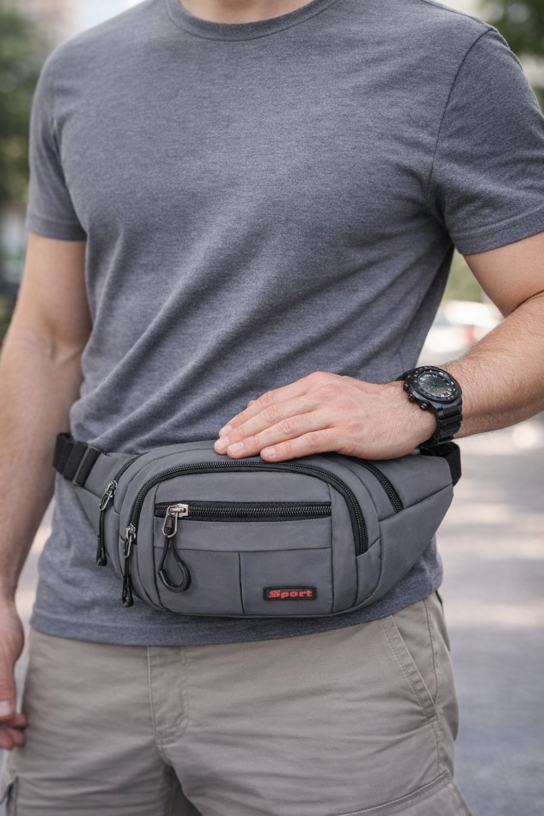 Pochete Masculina Transversal Feminina Preto para Celular