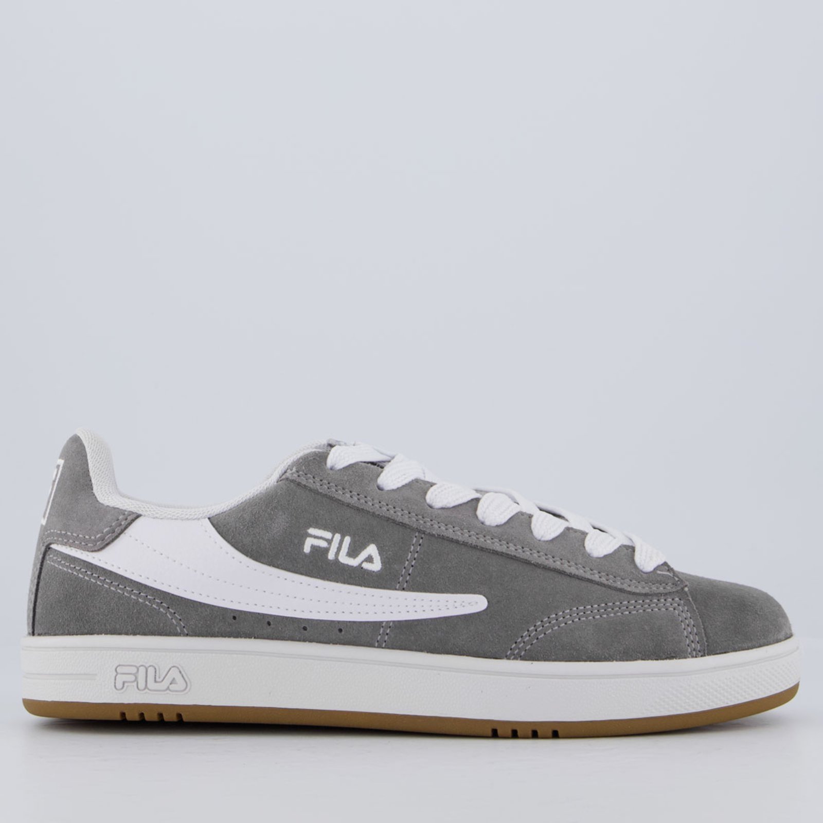 Tênis Fila Court 90 Cinza e Branco